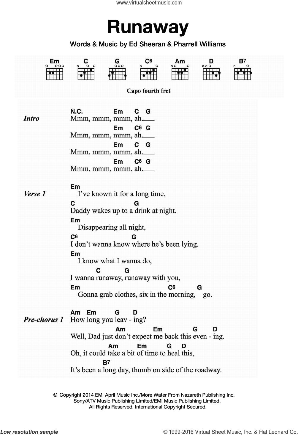 runaway train guitar chords