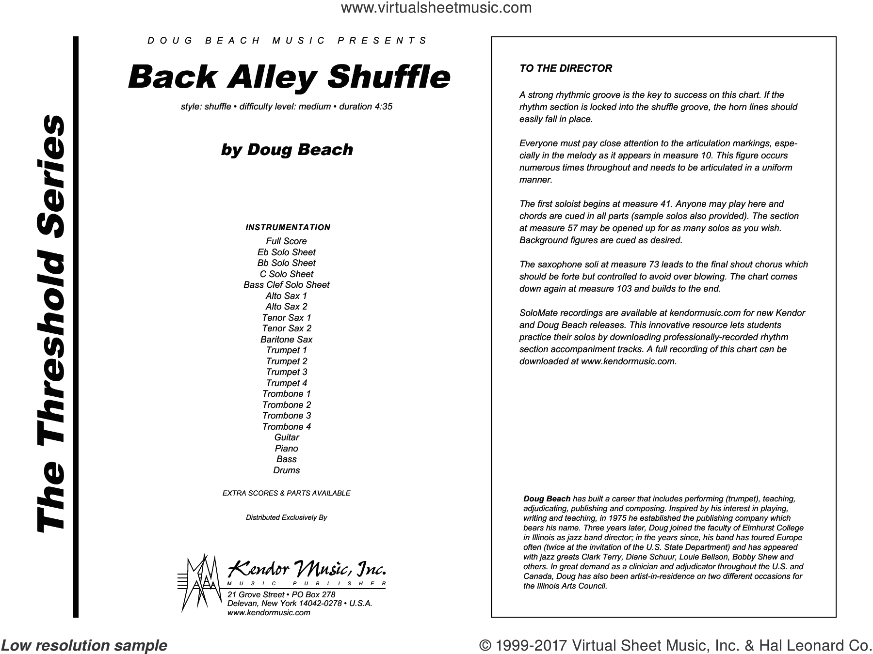 Back Alley Scoresheet Printable