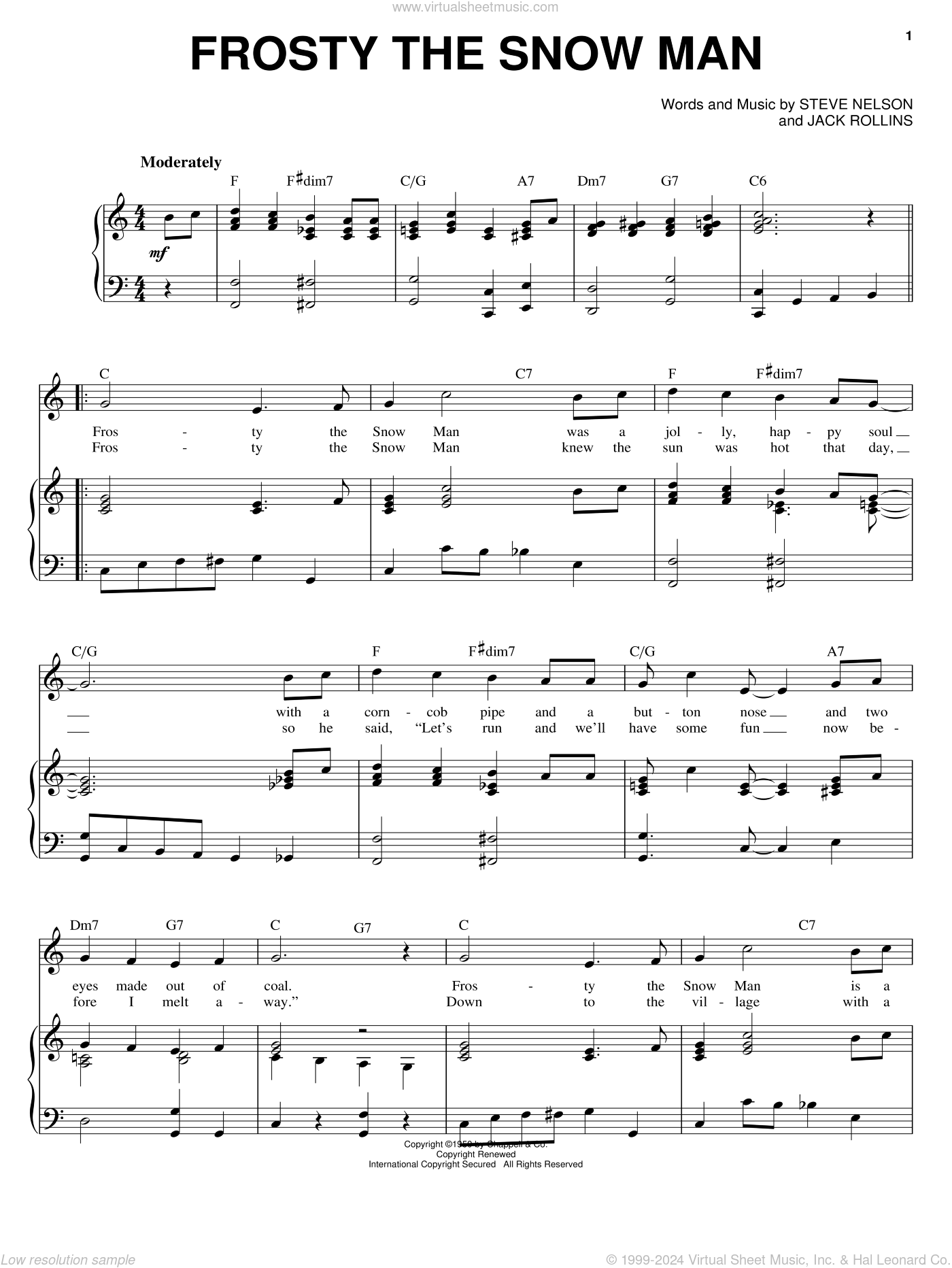 frosty-the-snow-man-sheet-music-for-voice-and-piano-pdf for Free Printable Frosty The Snowman Lyrics Frosty The Snow Man sheet music for voice and piano (PDF) for Free Printable Frosty The Snowman Lyrics