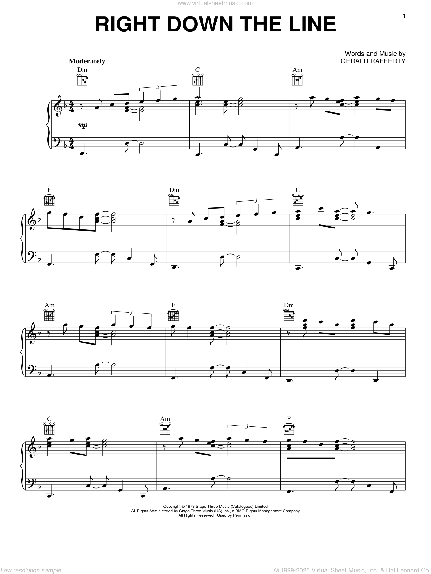 Right Down The Line Sam Evian Lyrics Right Down The Line sheet music for voice, piano or guitar (PDF)