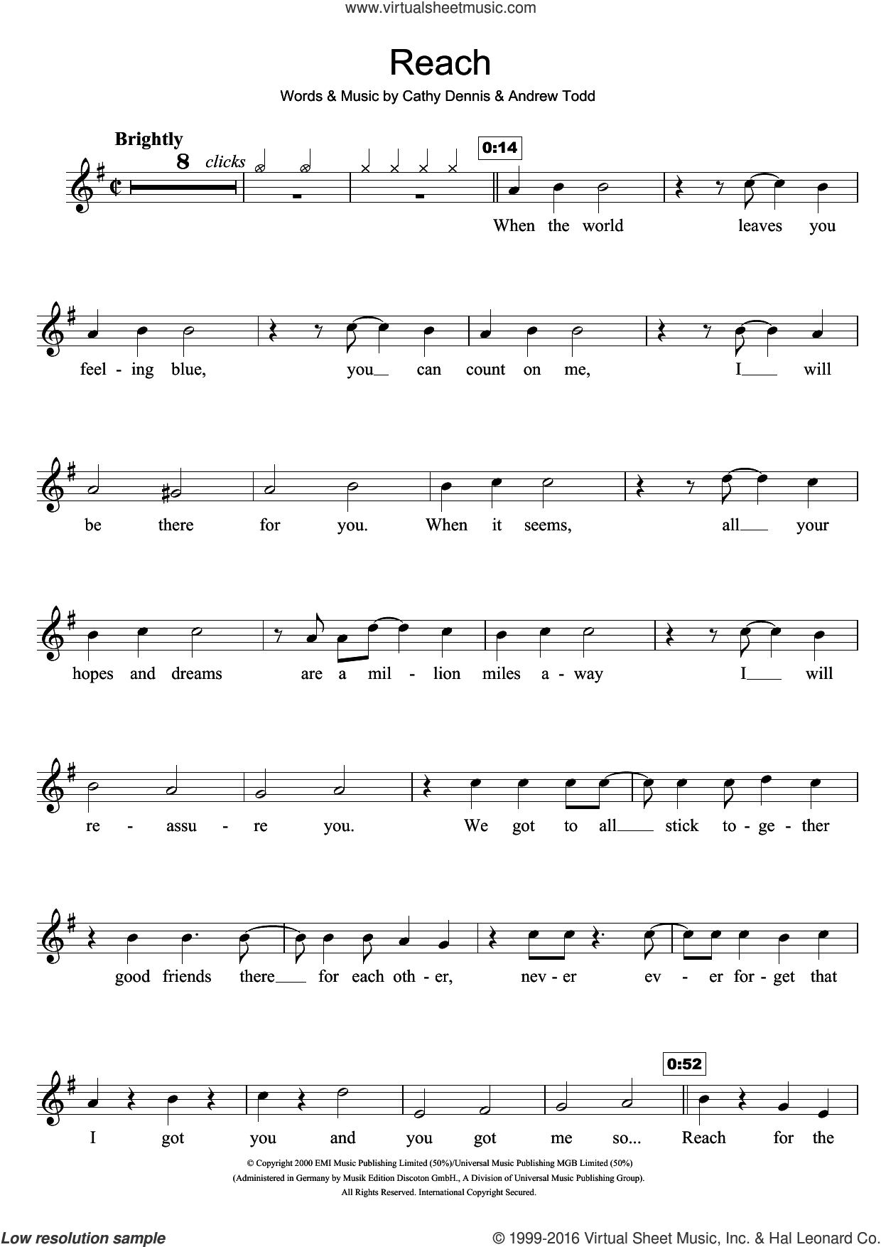 Reach for the Stars Easy Piano Sheet Music