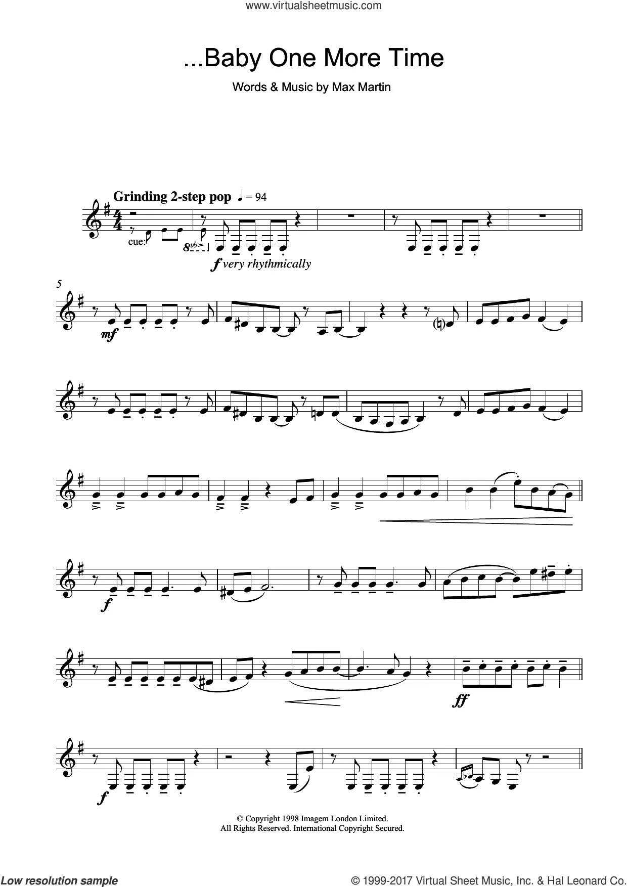 clarinet sheet music pop easy