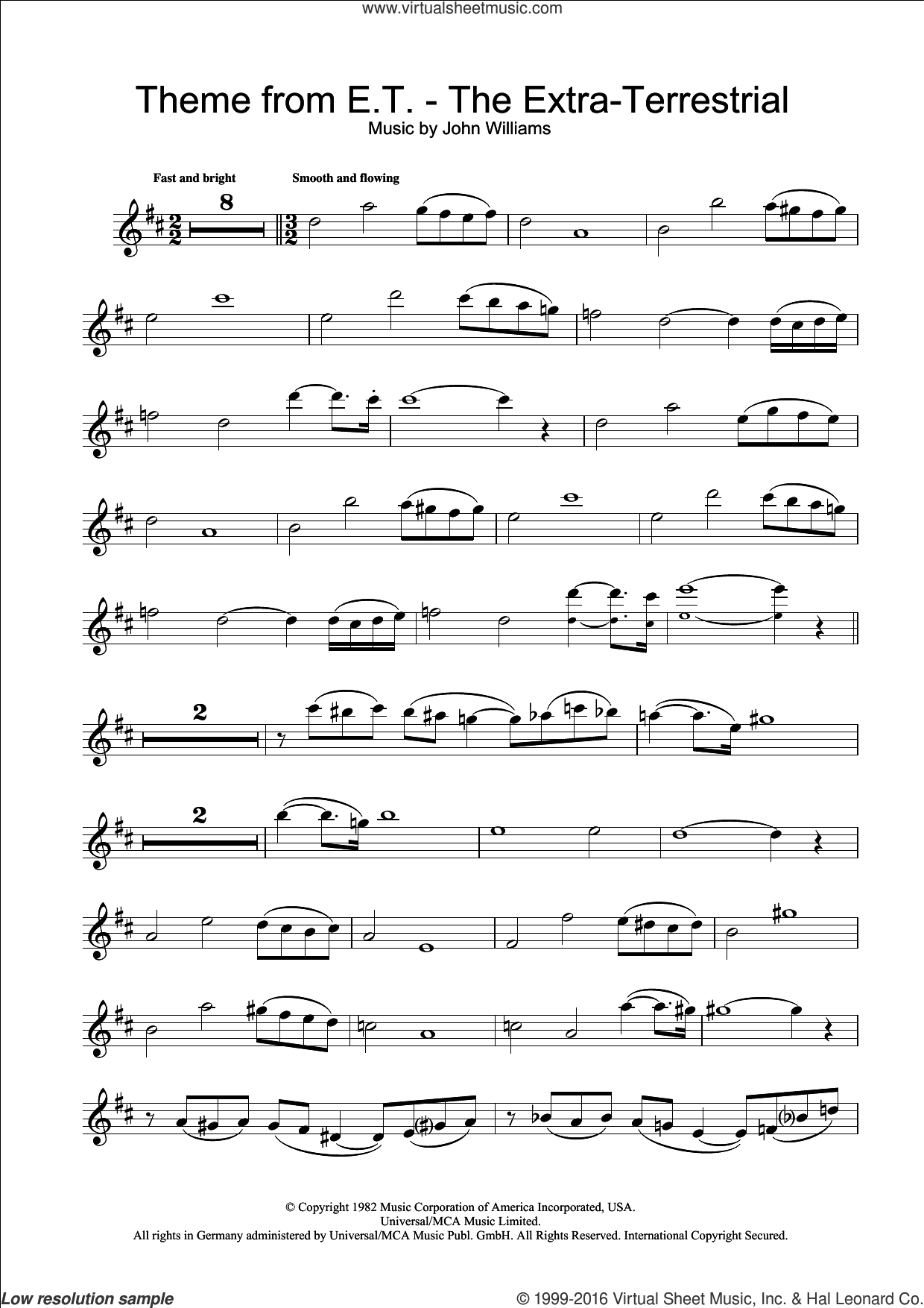 theme-from-e-t-the-extra-terrestrial-sheet-music-for-clarinet-solo