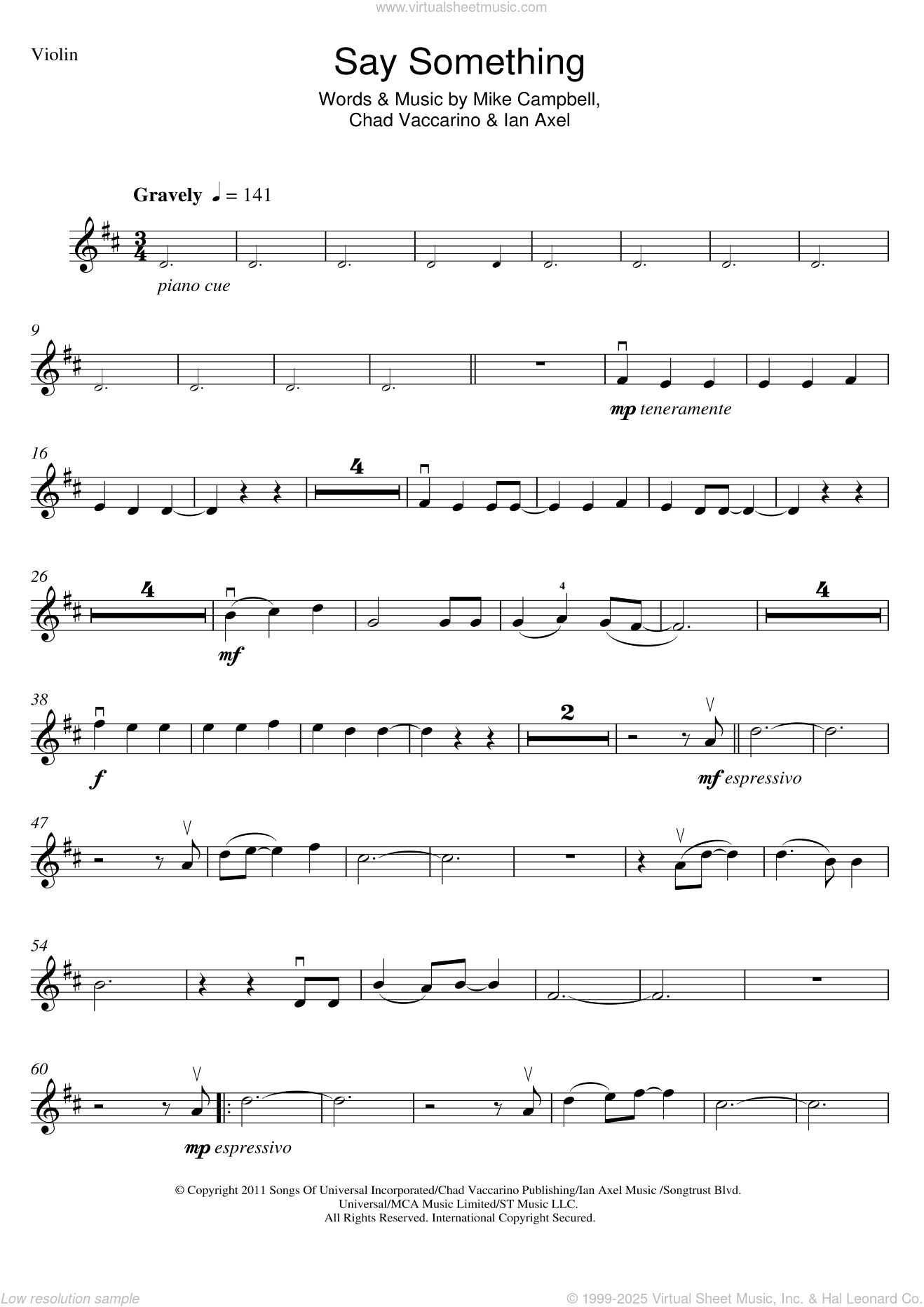 World Say Something Sheet Music For Violin Solo Pdf