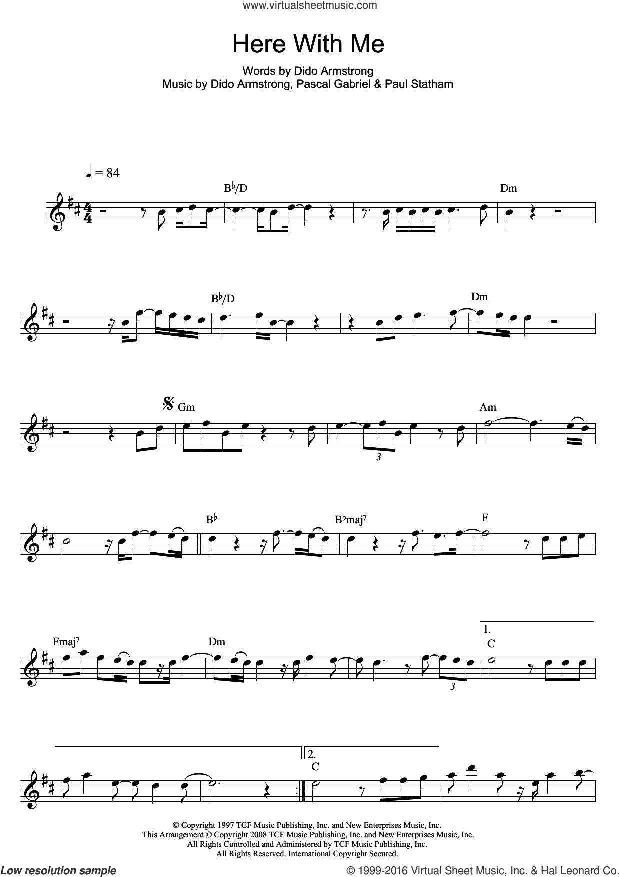 d4vd - Here With Me sheet music for piano download