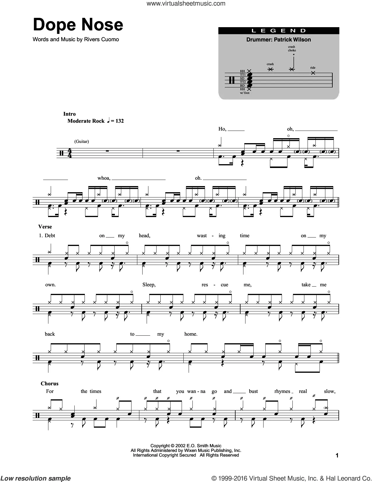 Weezer Sheet Music to download and print