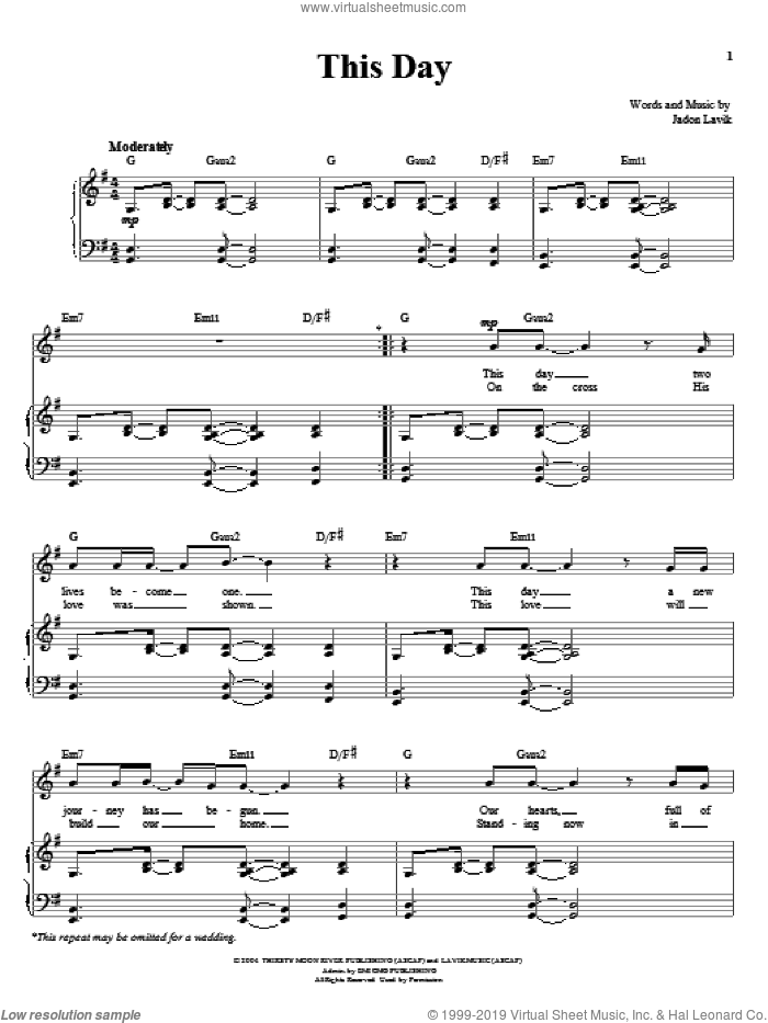 Lavik This Day Sheet Music For Voice And Piano Pdf