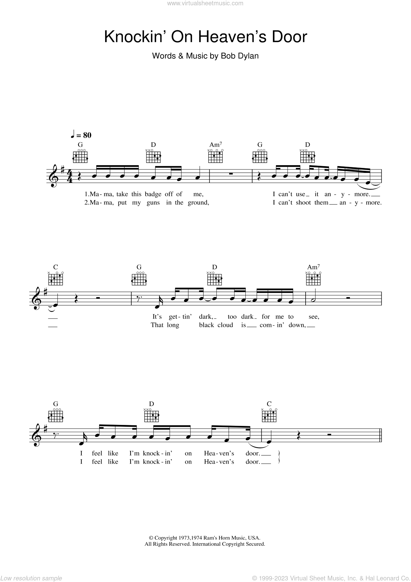 Knockin on heaven s door текст. Knocking on Heaven's Door Ноты. Боб Дилан Knockin on Heaven's Door Ноты для фортепиано. Bob Dylan — Knockin’ on Heaven’s Door Ноты. Knockin on Heaven s Door Боб Дилан.