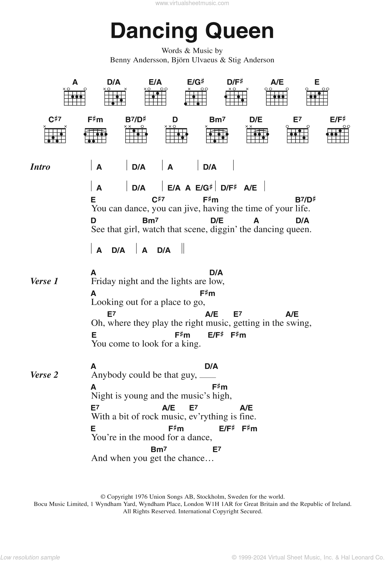 America Sheet Music | Simon & Garfunkel | Guitar Chords/Lyrics