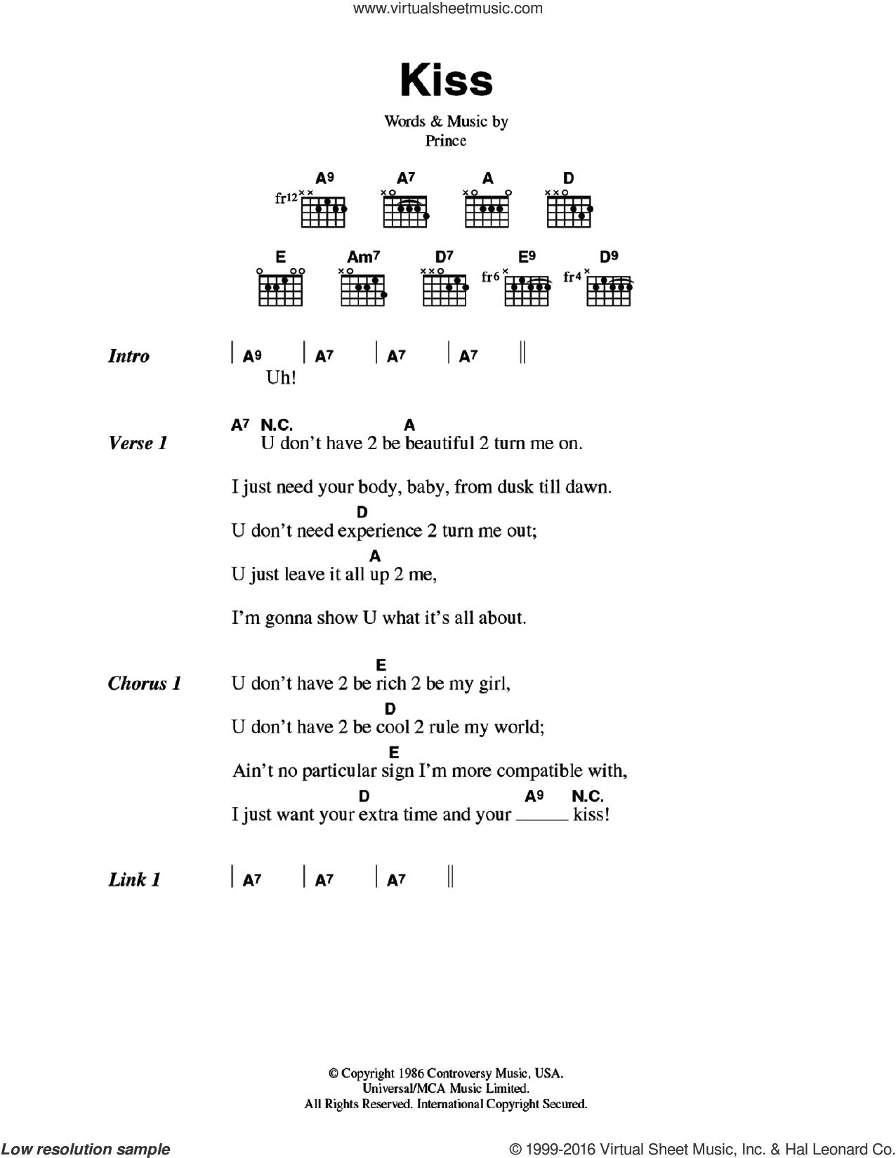 Prince Guitar Chords Related Keywords & Suggestions - Prince