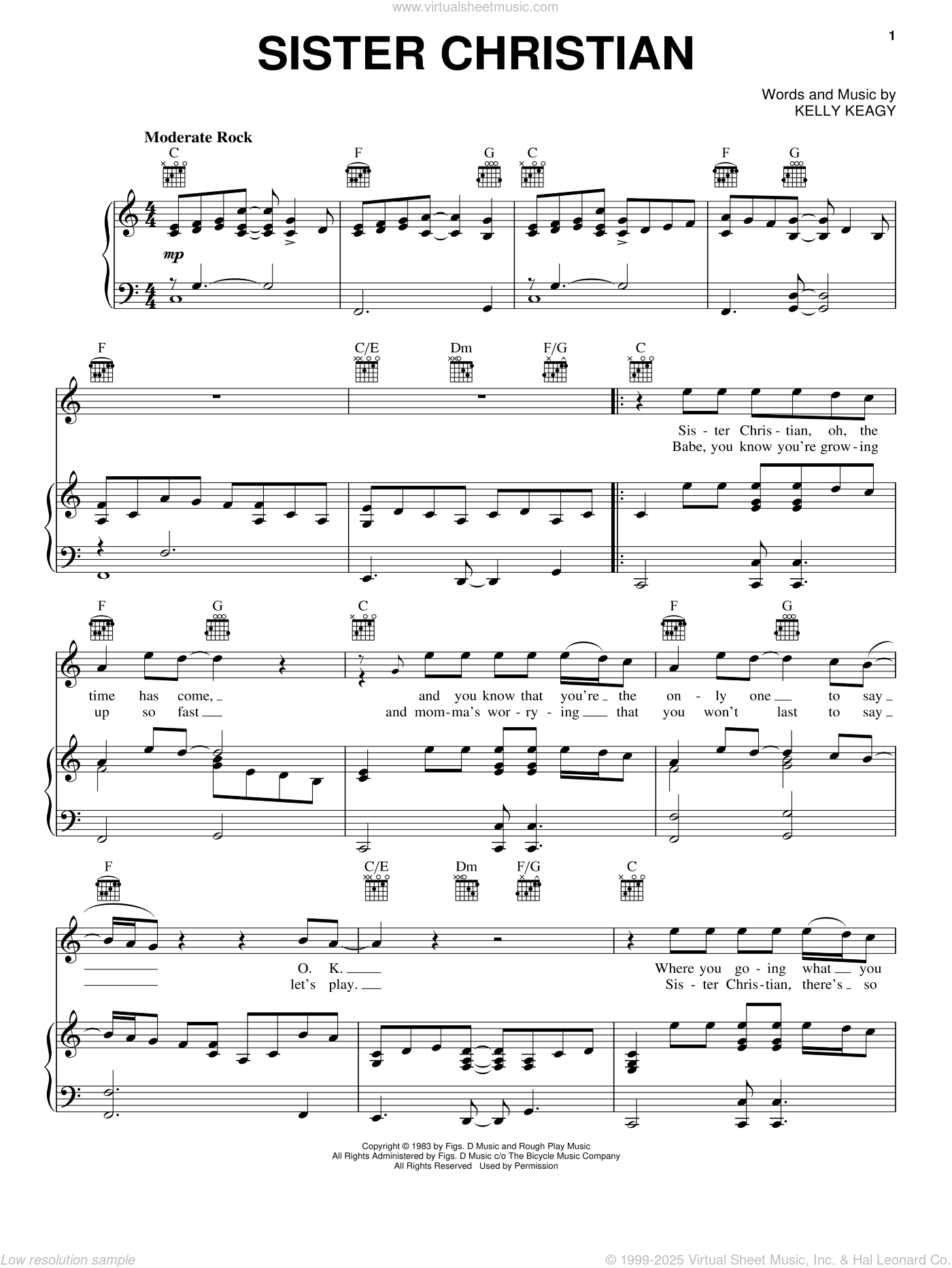 sister-christian-sheet-music-for-voice-piano-or-guitar-pdf for Free Printable Christian Sheet Music Sister Christian sheet music for voice, piano or guitar (PDF) for Free Printable Christian Sheet Music