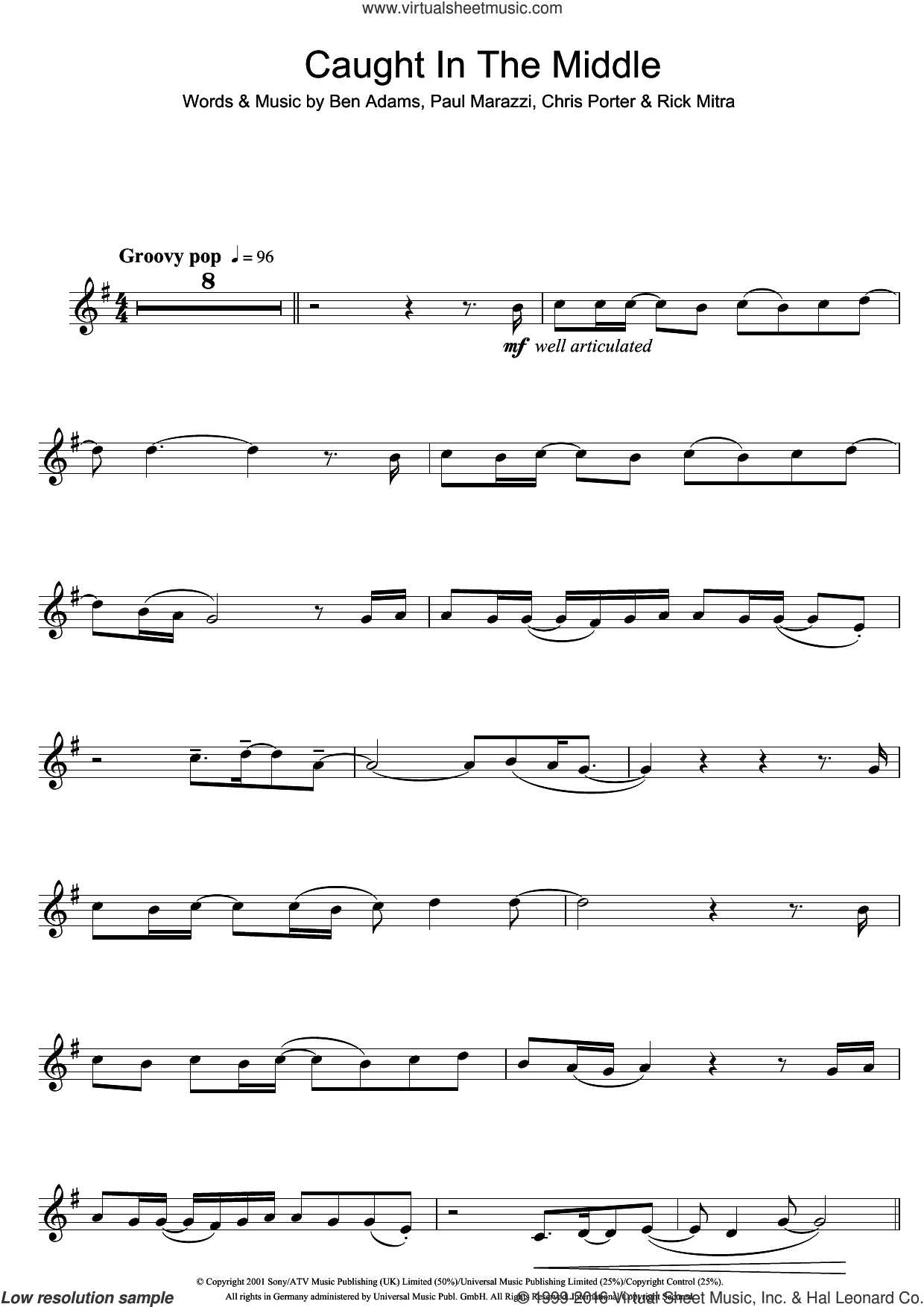 A1 Caught In The Middle Sheet Music For Clarinet Solo [pdf]