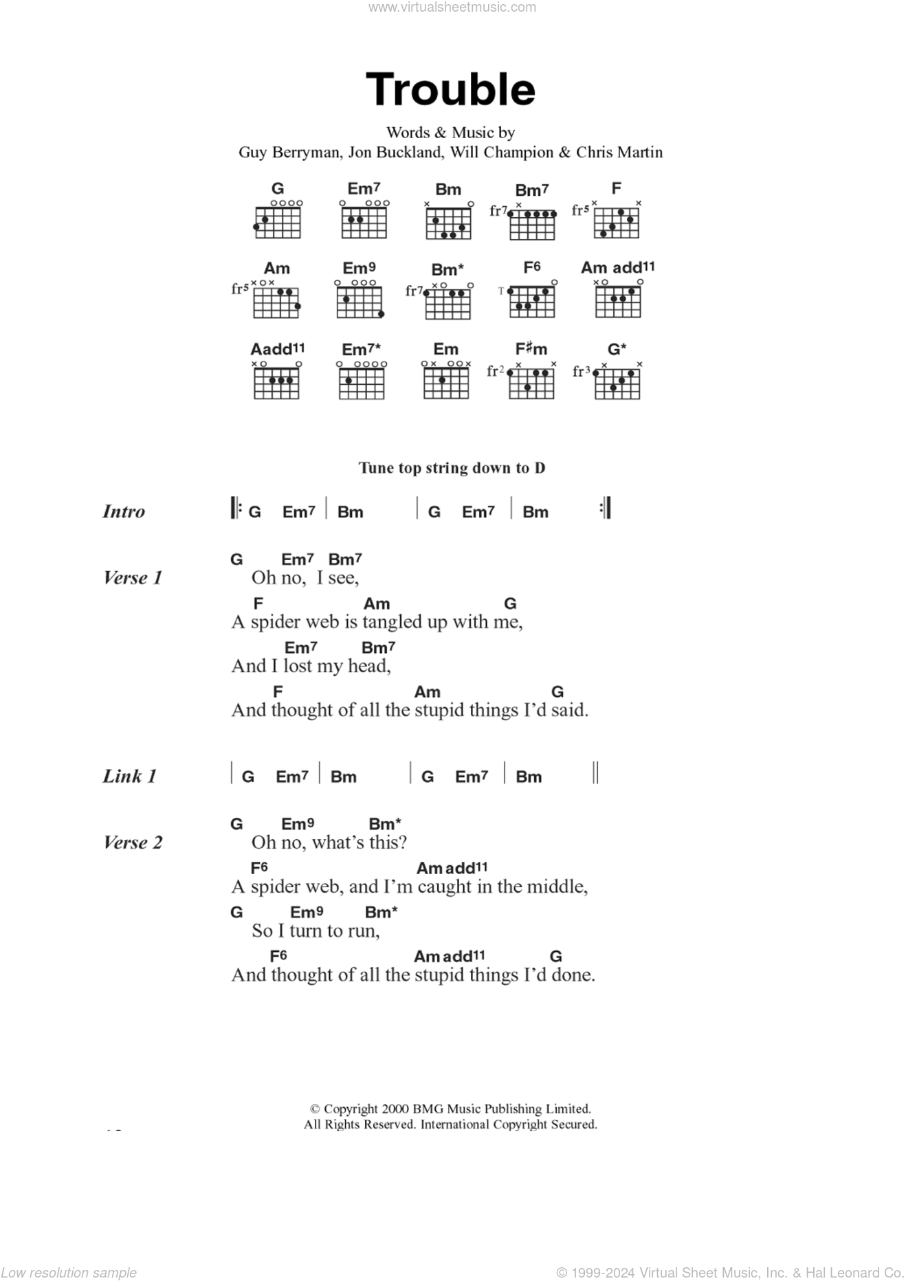 coldplay clocks guitar chords