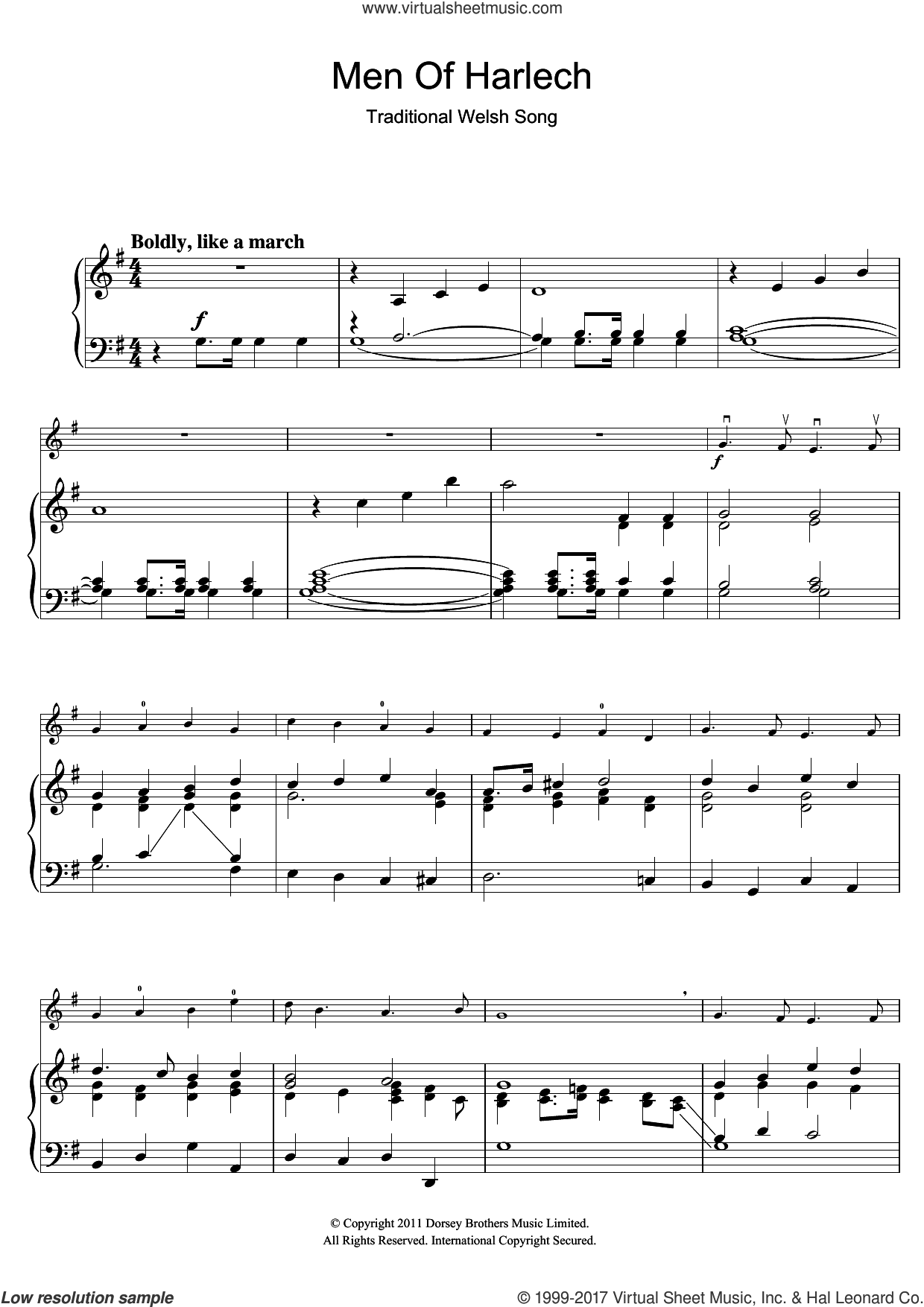 Men Of Harlech Sheet Music For Violin Solo Pdf