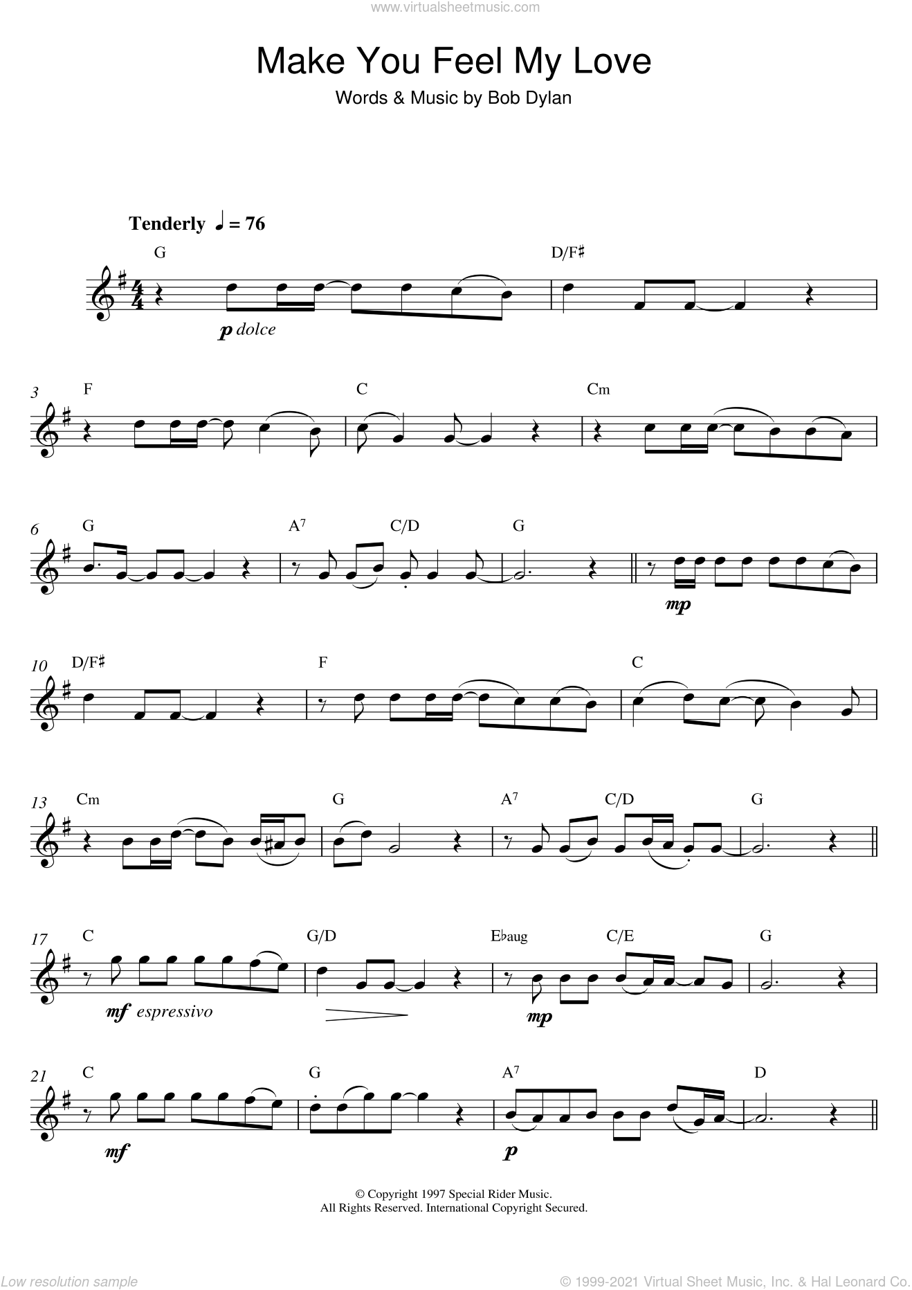 Make you feel my love - Adele Sheet music for Piano (Solo) Easy