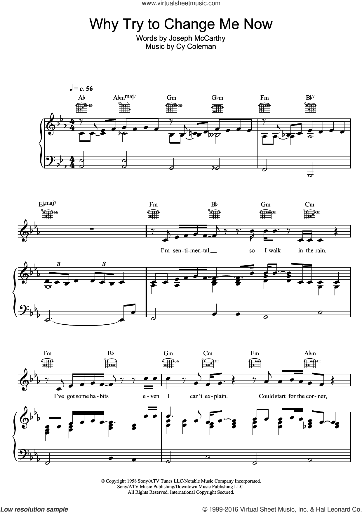 Dylan Why Try To Change Me Now Sheet Music For Voice Piano Or