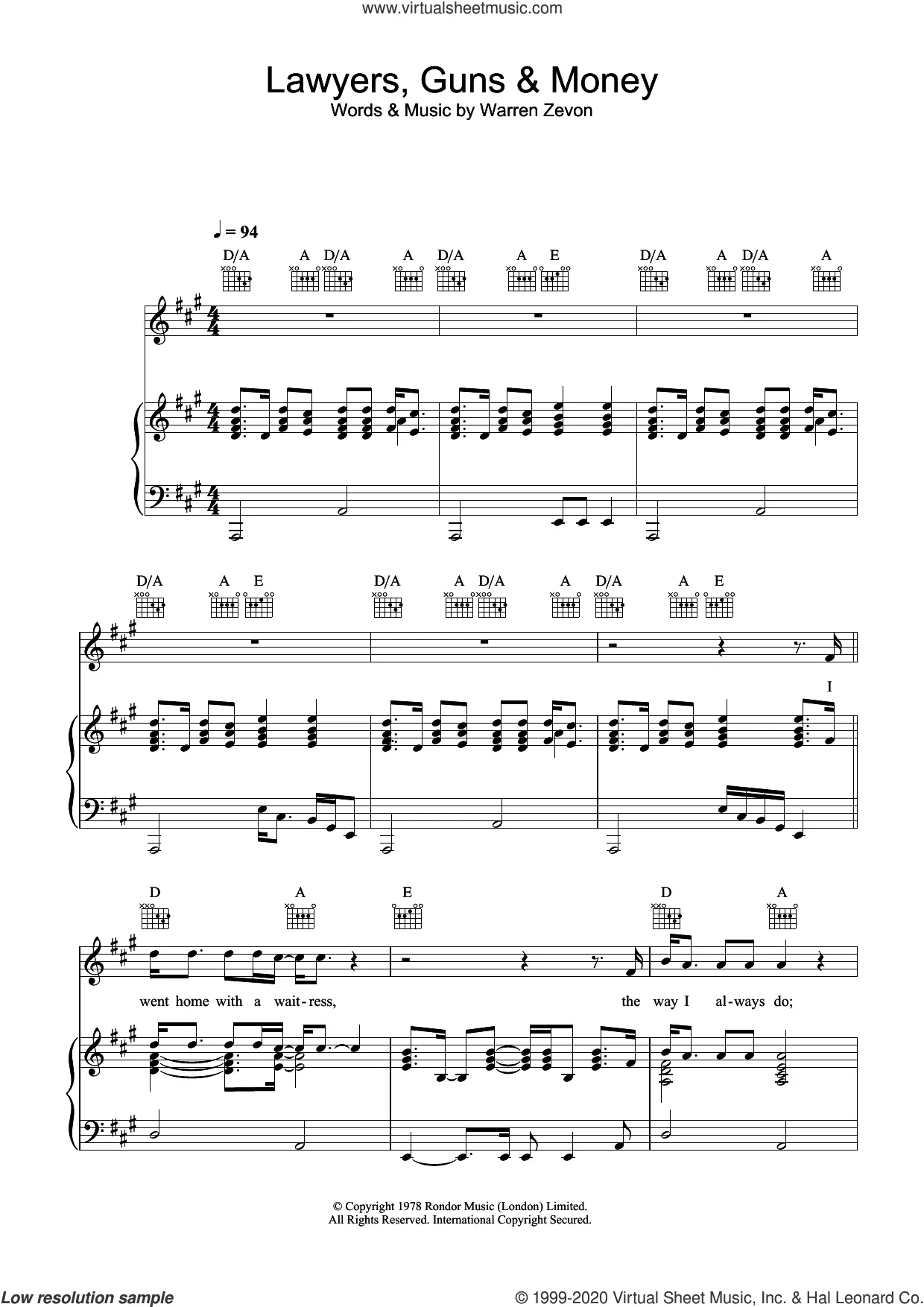 Werewolves of London Sheet Music - 8 Arrangements Available Instantly -  Musicnotes