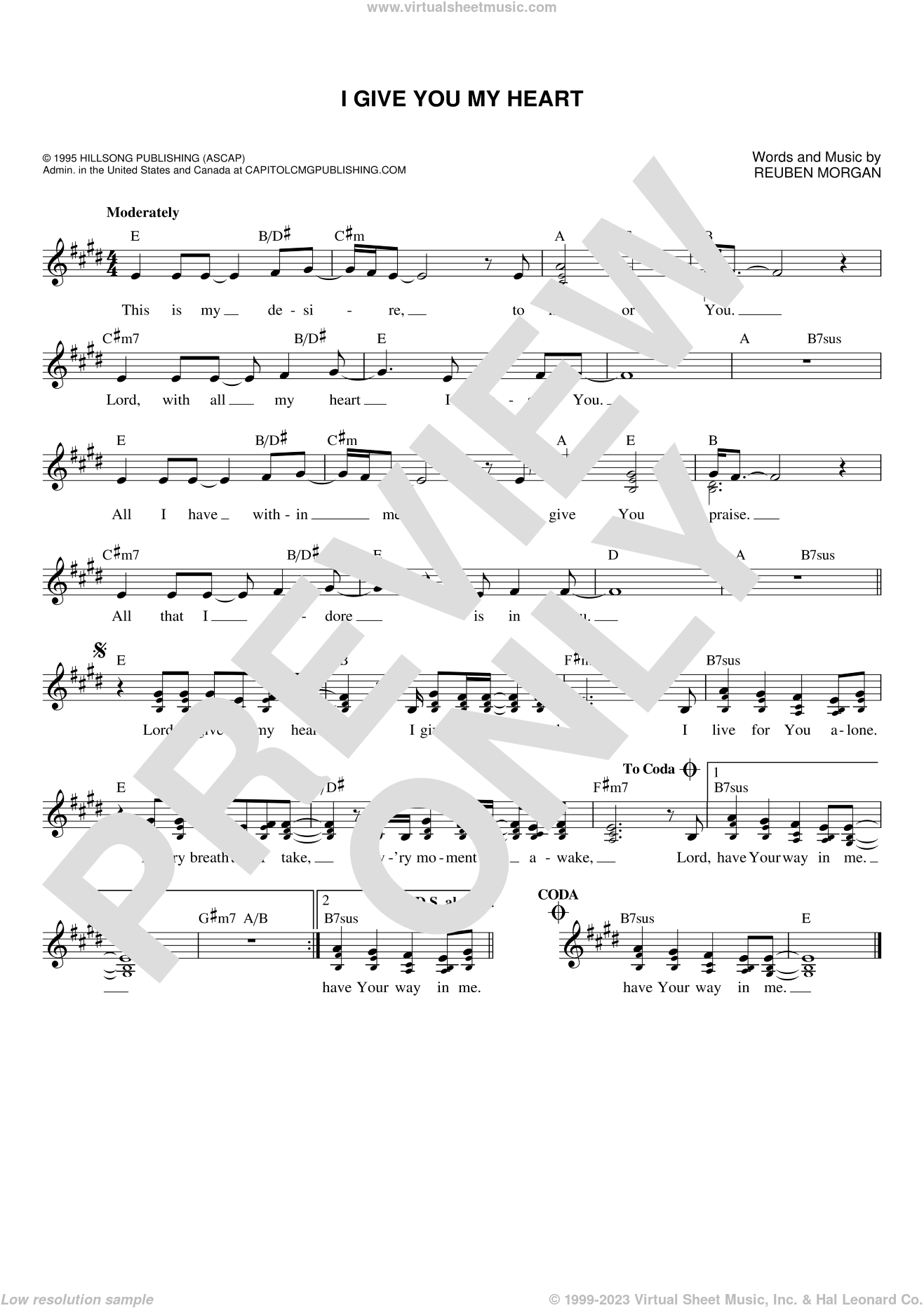 Deyo I Give You My Heart Sheet Music Fake Book Pdf