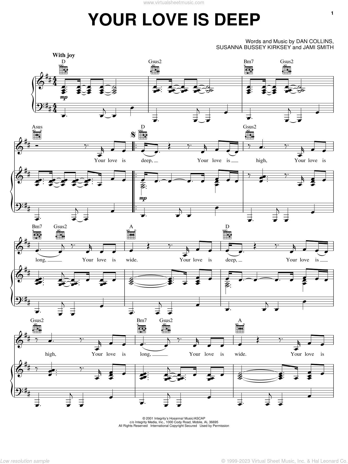 Smith Your Love Is Deep Sheet Music For Voice Piano Or Guitar