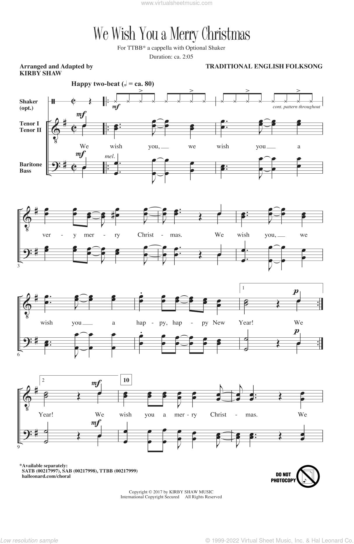 The Christmas Can-Can (as performed by Straight No Chaser) - SATB