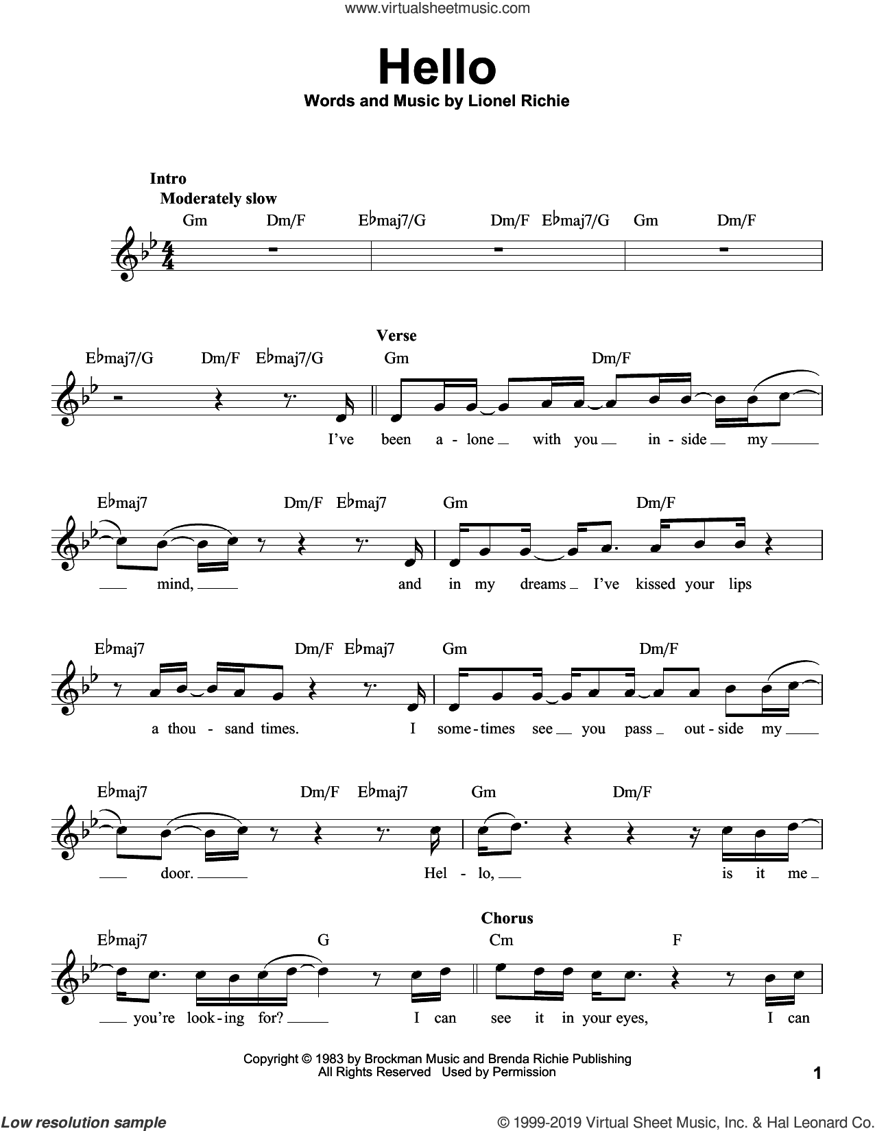 Michele Hello Sheet Music For Voice Solo Pdf