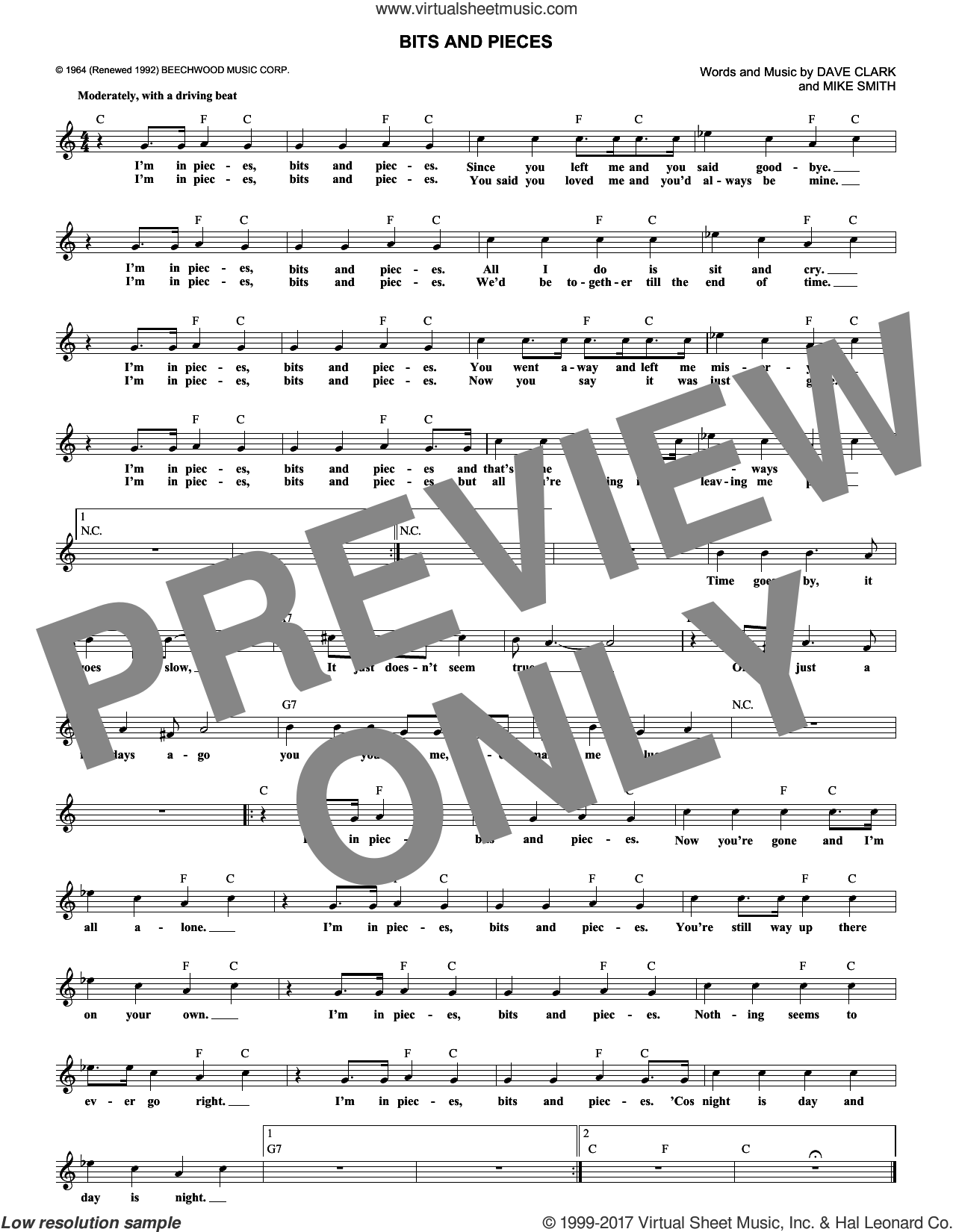 Bits And Pieces sheet music (fake book) (PDFinteractive)