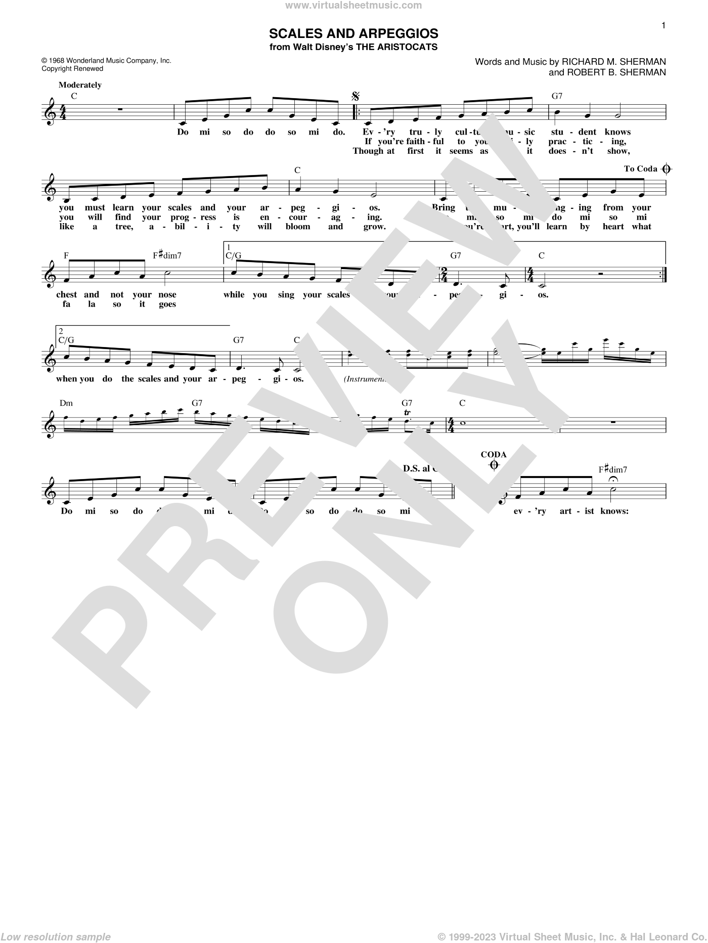 Scales And Arpeggios sheet music (fake book) (PDF-interactive)