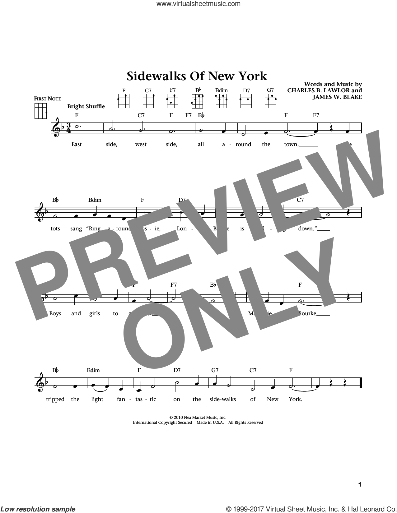 Sidewalks Of New York (from The Daily Ukulele) (arr. Liz and Jim Beloff