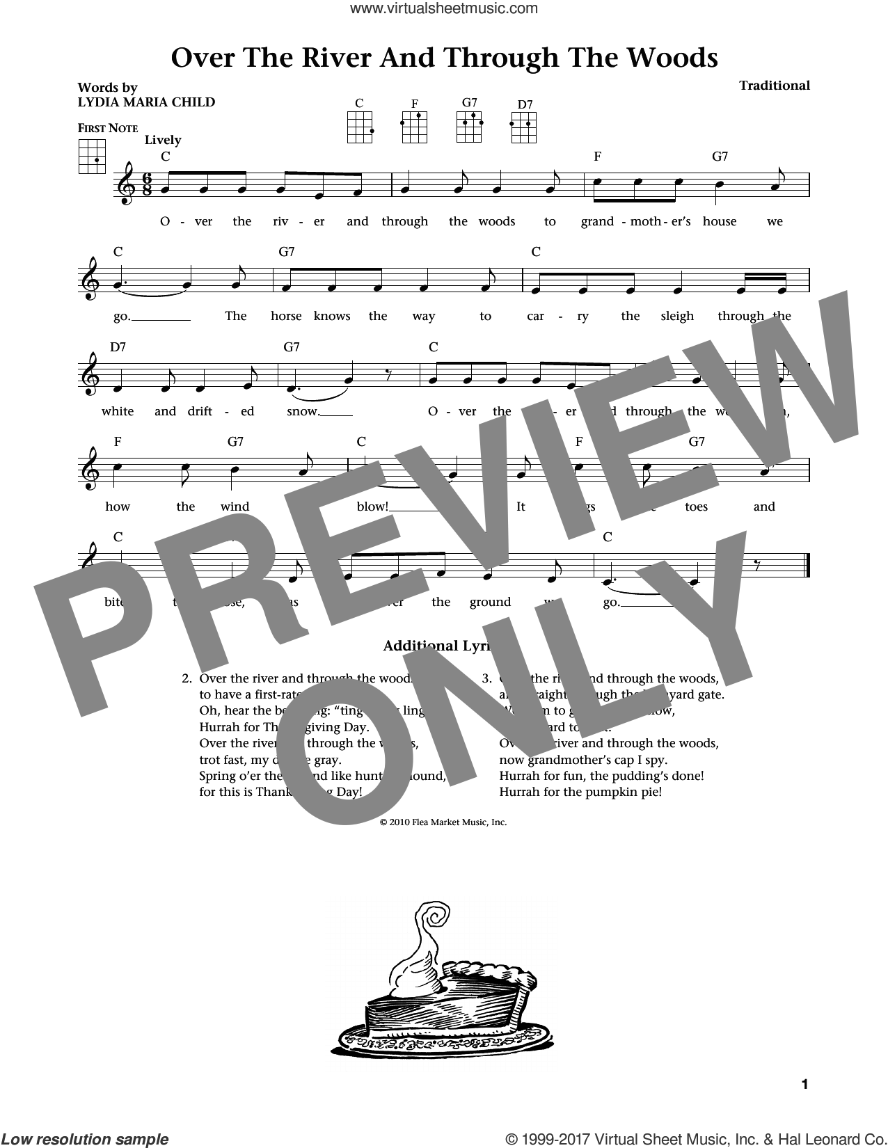 Over The River And Through The Woods From The Daily Ukulele Arr Liz And Jim Beloff Sheet Music V2