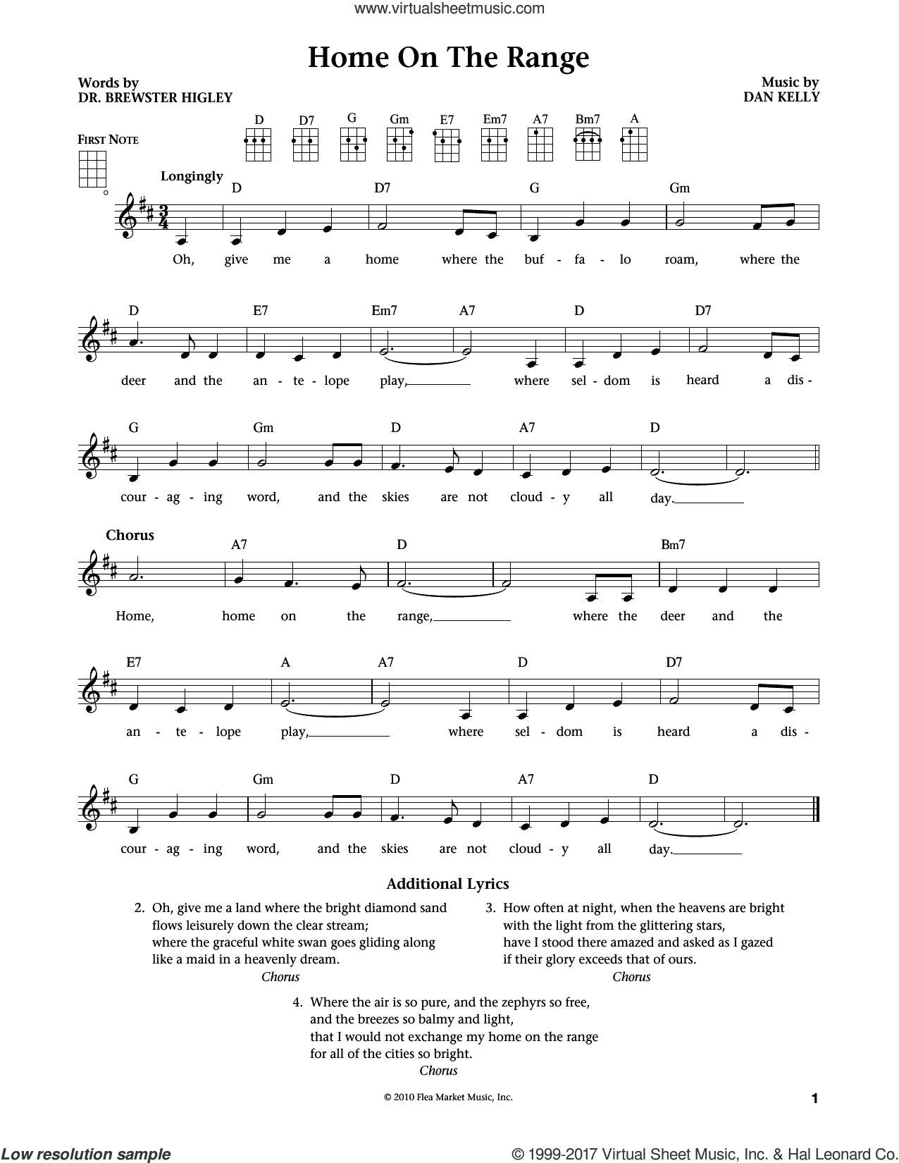 Home On The Range From The Daily Ukulele Arr Liz And Jim Beloff