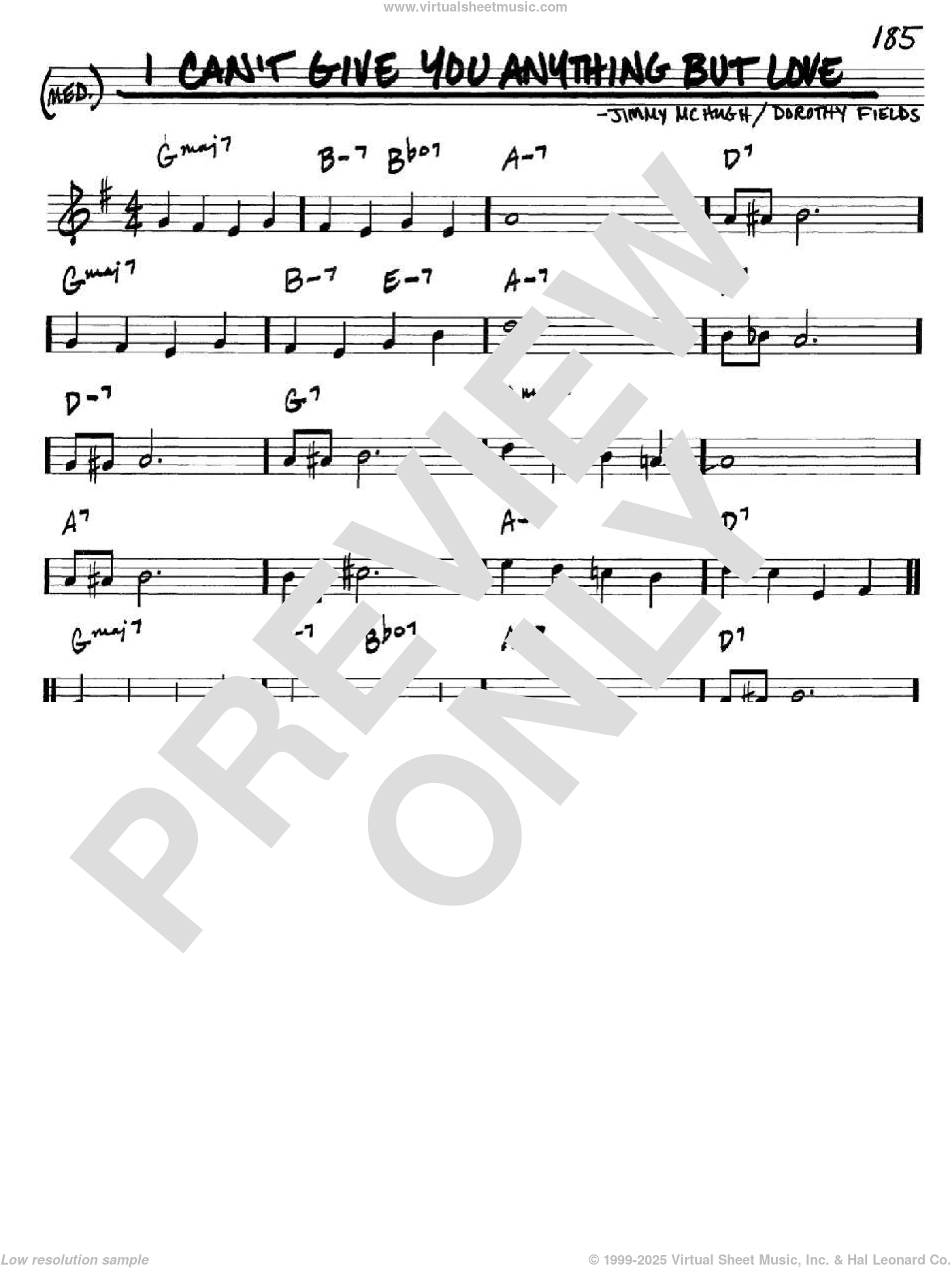 Free I Can't Give You Anything But Love by Jimmy McHugh sheet music