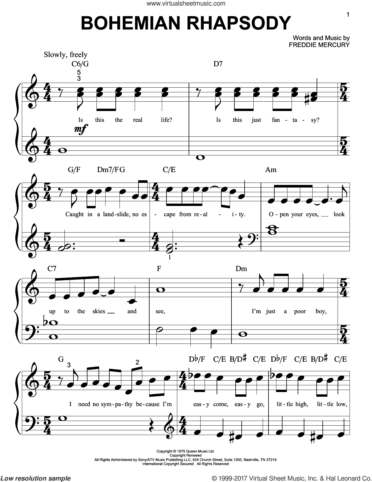 Bohemian Rhapsody Score Pdf