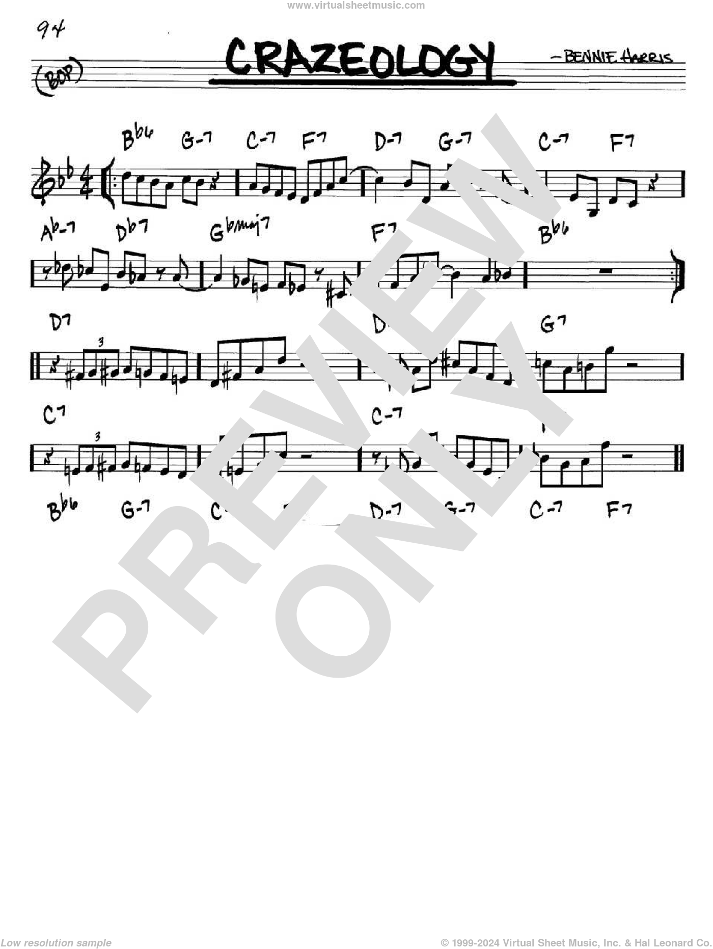 Crazeology sheet music for voice and other instruments (in C)