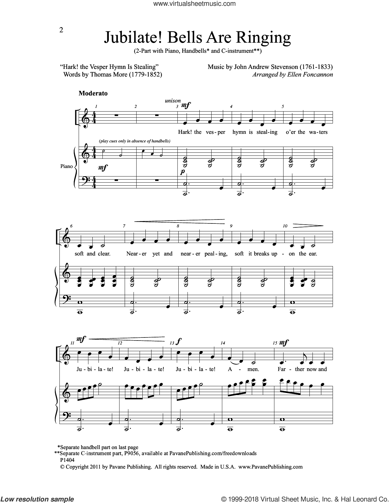 Jubilate! Bells Are Ringing sheet music for choir (2Part) (PDF)