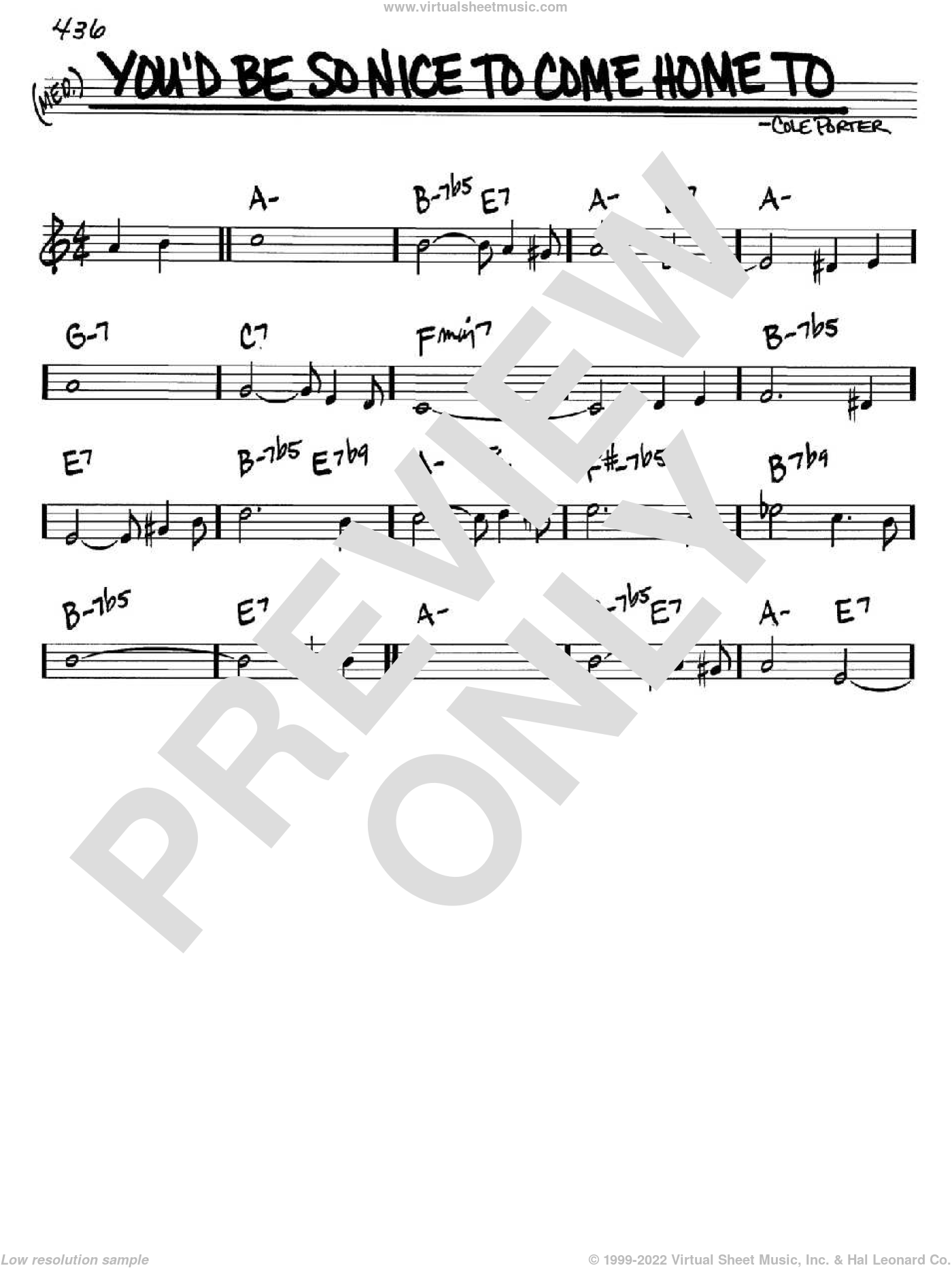 Music Score Collection Would You Be So Kind Piano Sheet Music