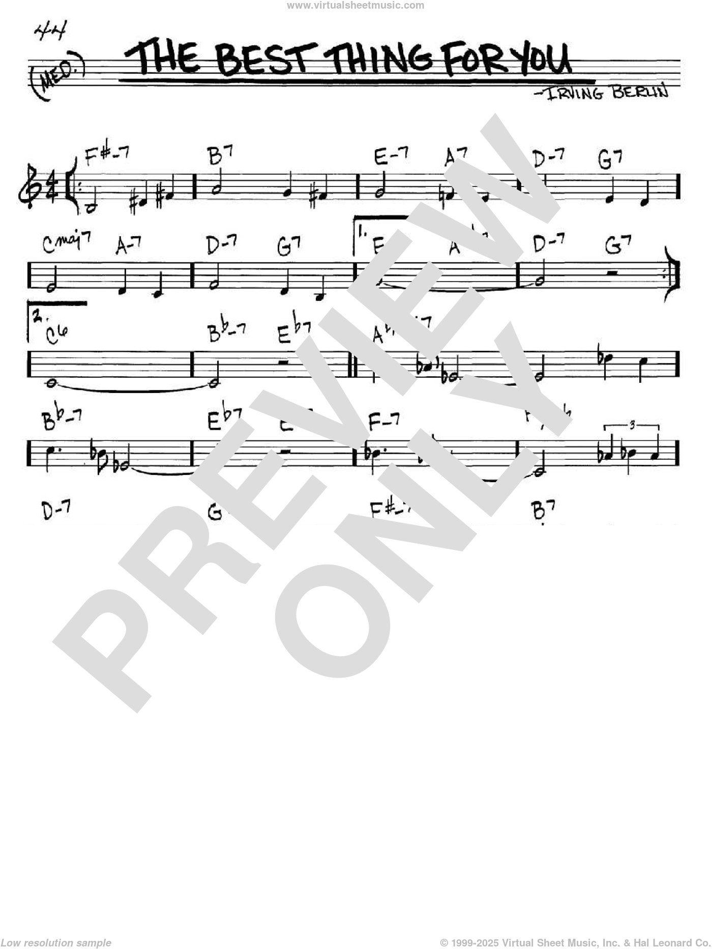 the-best-thing-for-you-sheet-music-real-book-melody-and-chords-in-c
