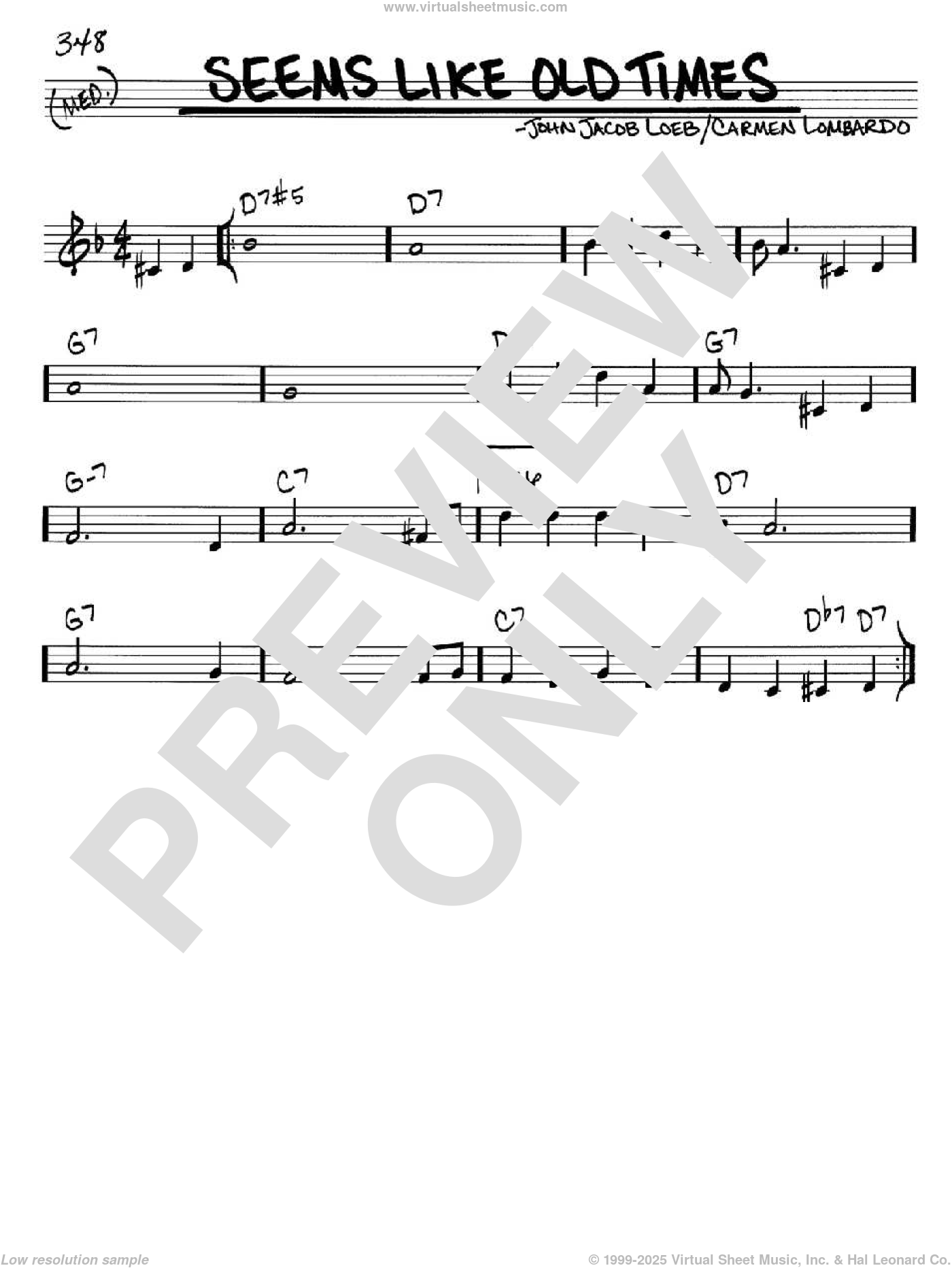 Seems Like Old Times (Real Book – Melody, Lyrics & Chords) - Print Now