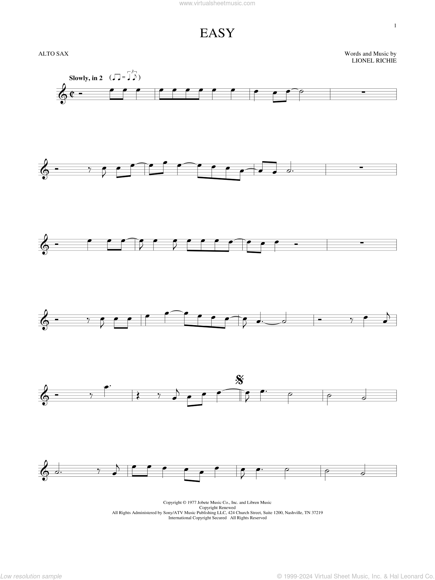 Rick Roll Alto Sax Sheet music for Saxophone alto (Solo)