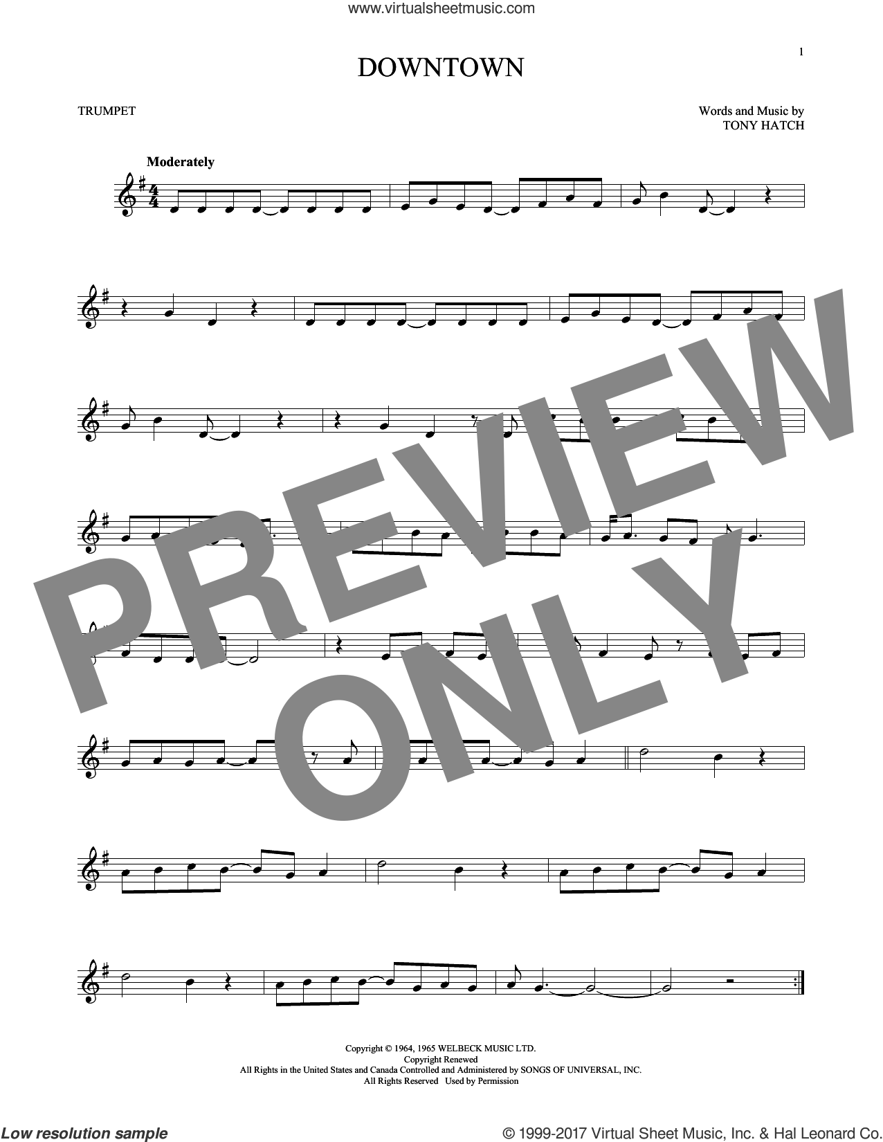 downtown-sheet-music-for-trumpet-solo-pdf-interactive