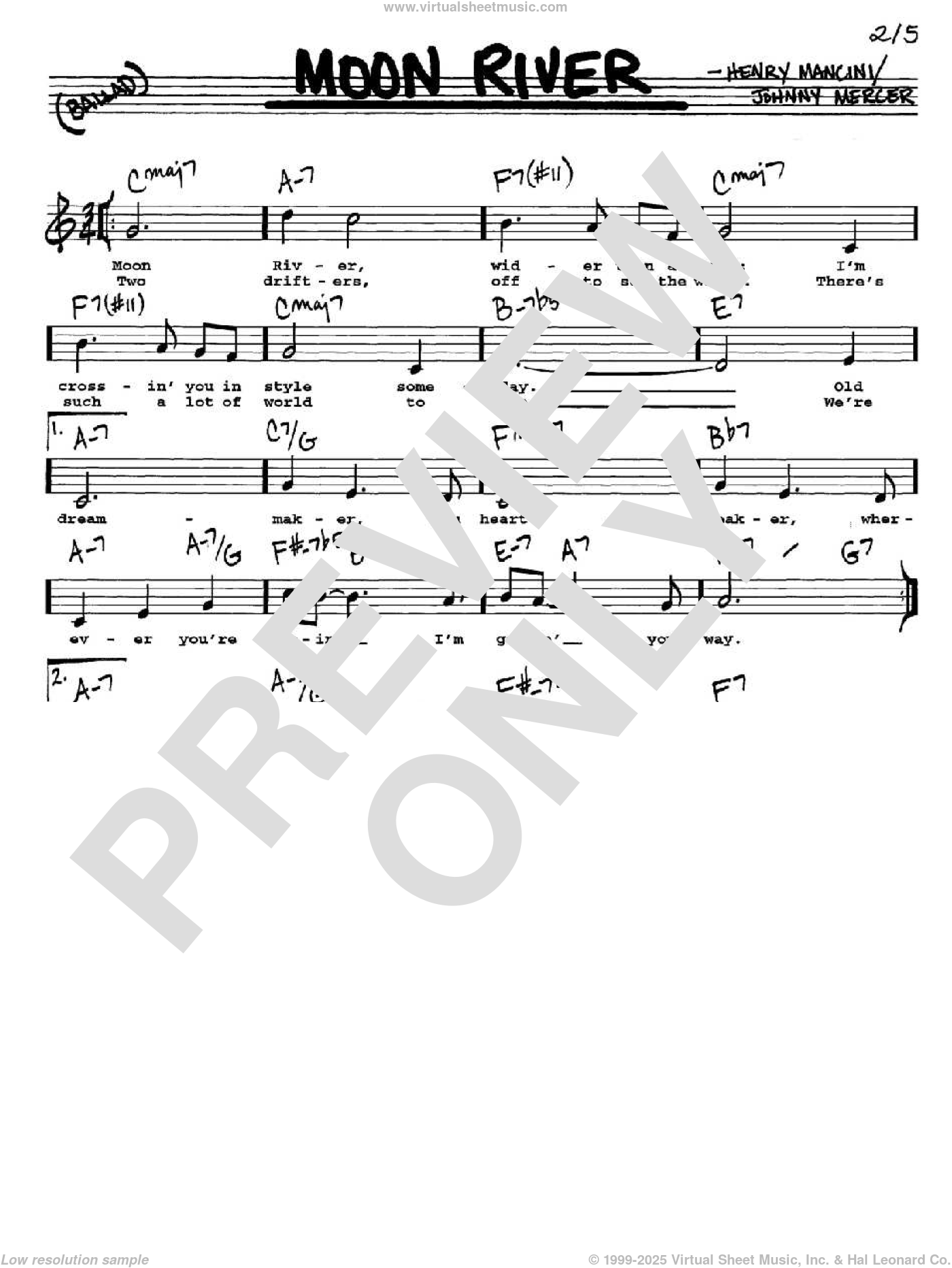 Moon River Original Key