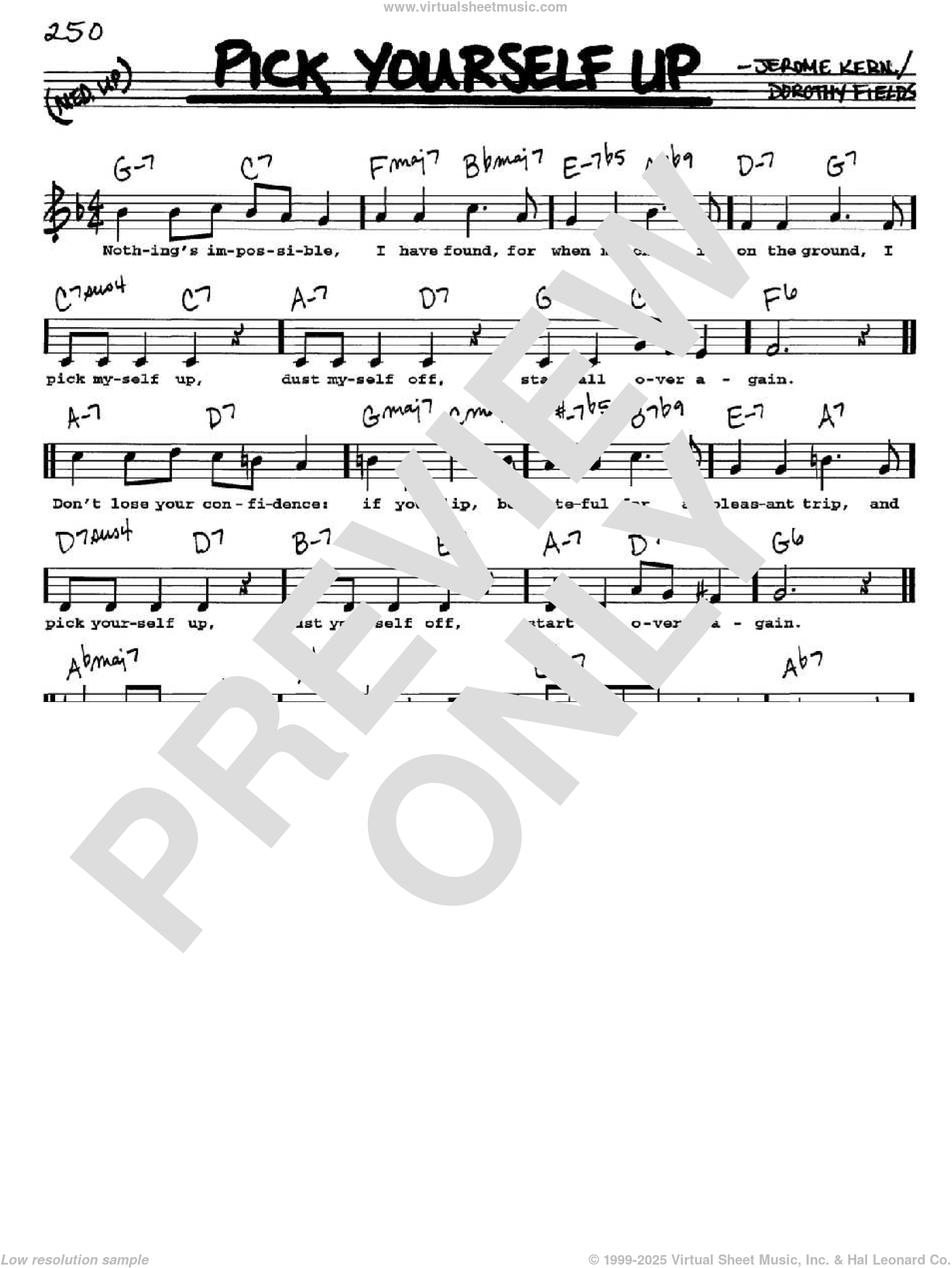 Pick Yourself Up sheet music (real book with lyrics) (PDF)