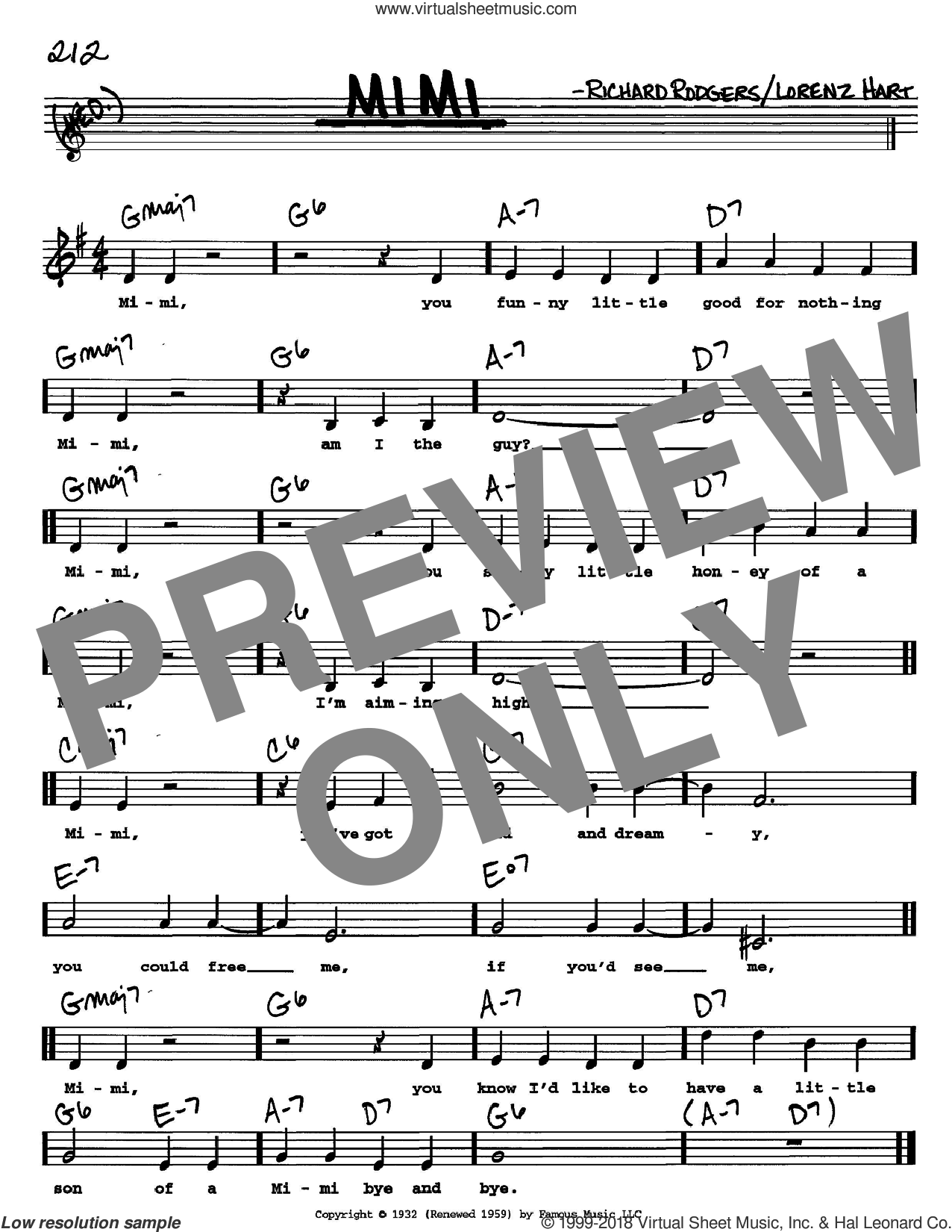 Hart Mimi Sheet Music Real Book With Lyrics Pdf