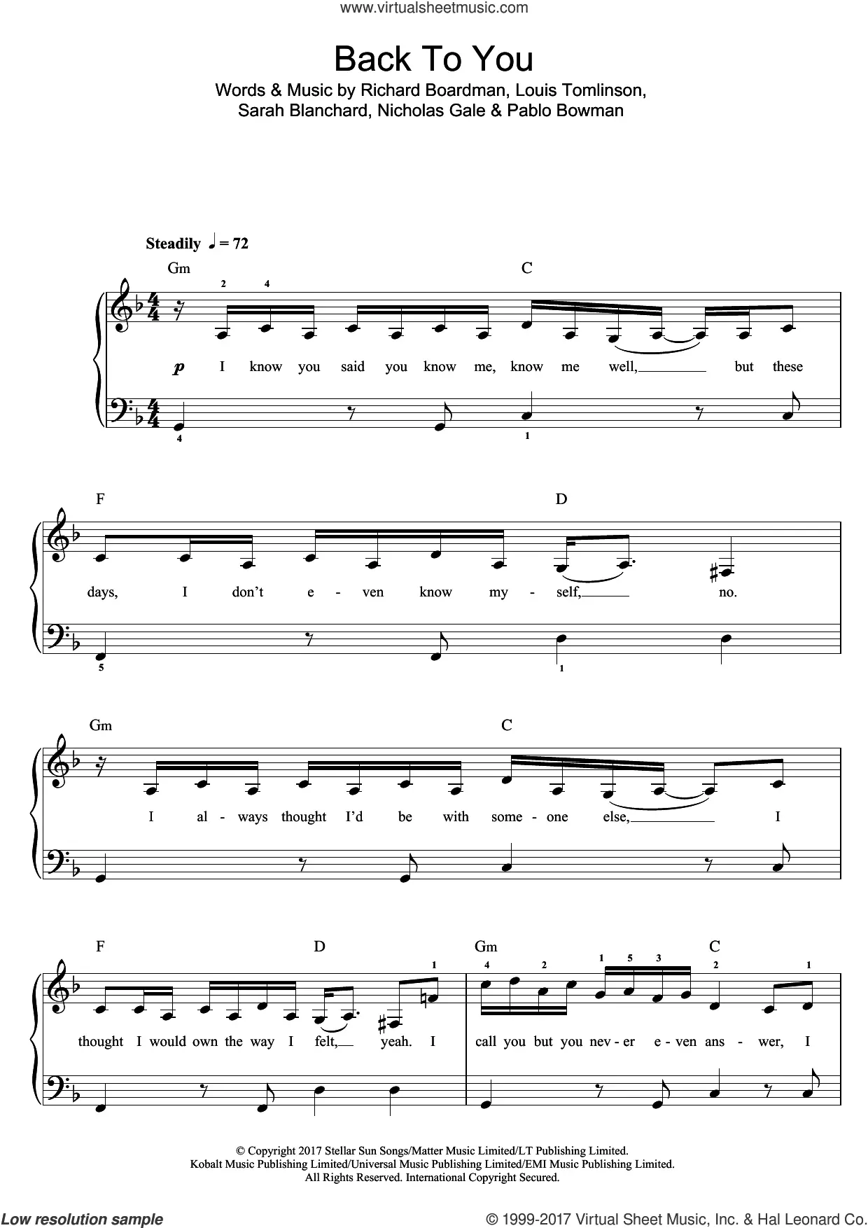 Louis-Tomlinson Sheet Music to download and print