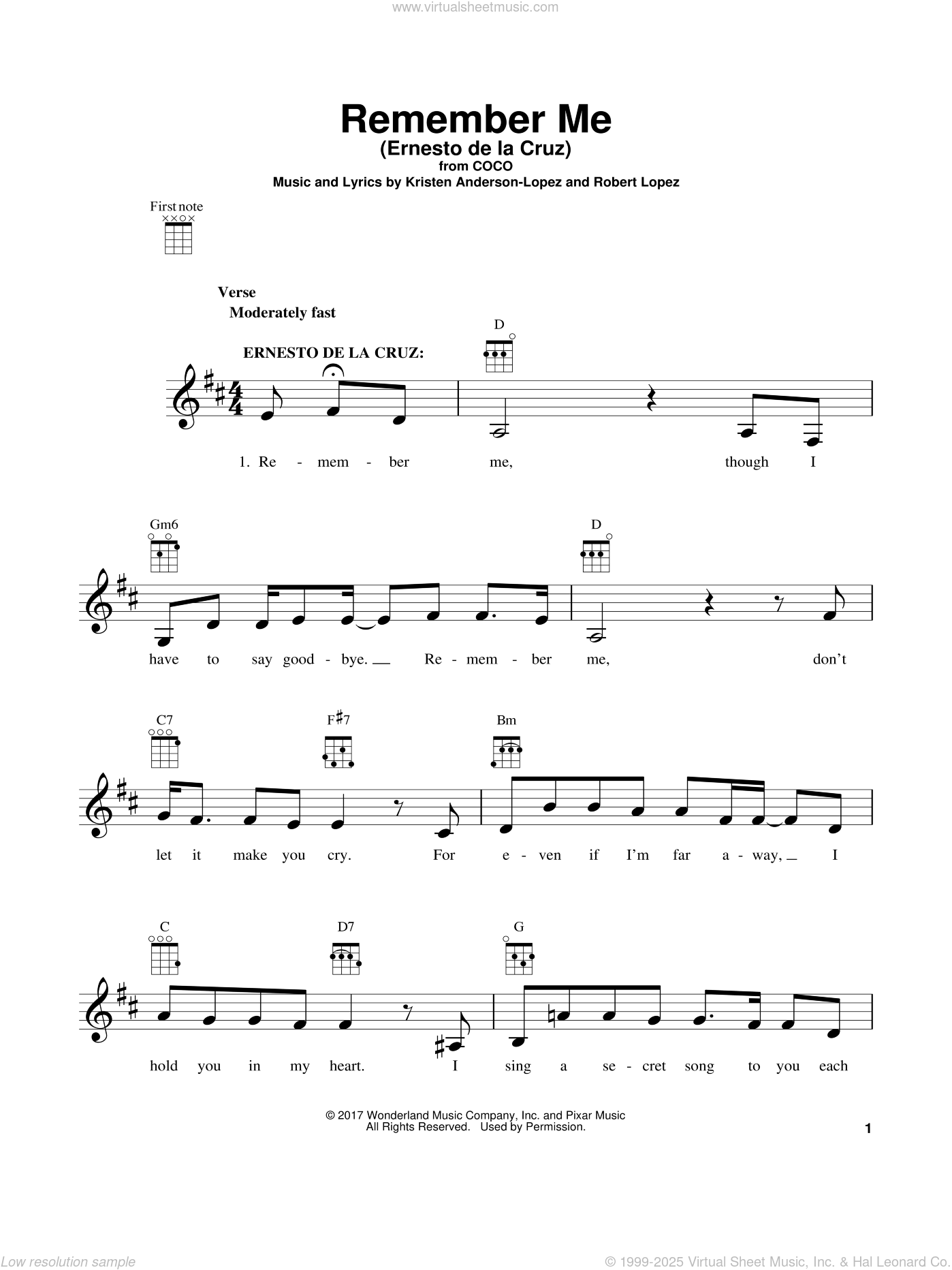 Remember me coco chords
