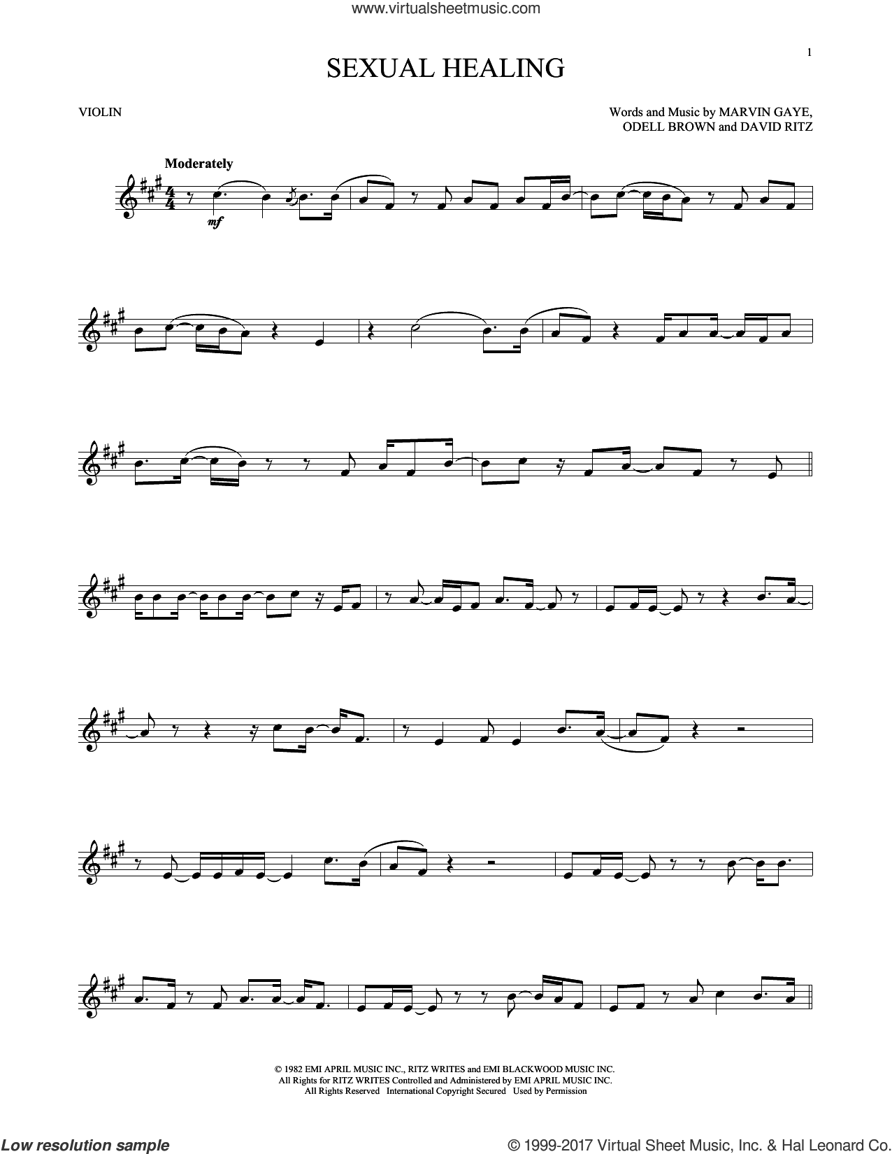 Sexual Healing Sheet Music For Violin Solo Pdf Interactive 