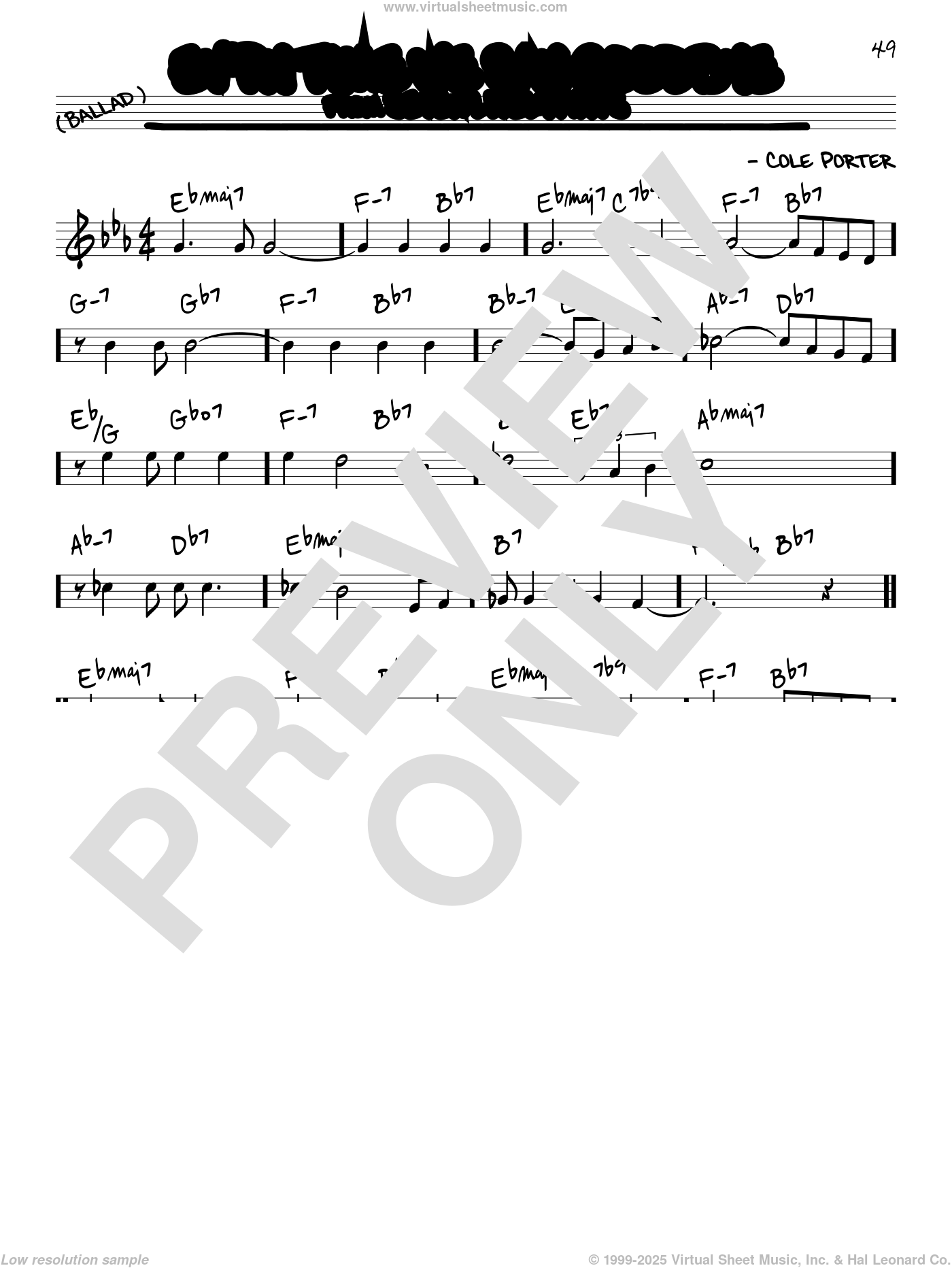 Porter Ev Ry Time We Say Goodbye Sheet Music Real Book Melody And Chords Real Book