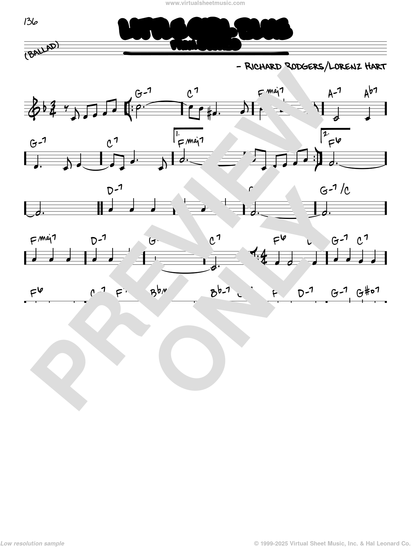 Little Girl Blue sheet music (real book) (PDF)