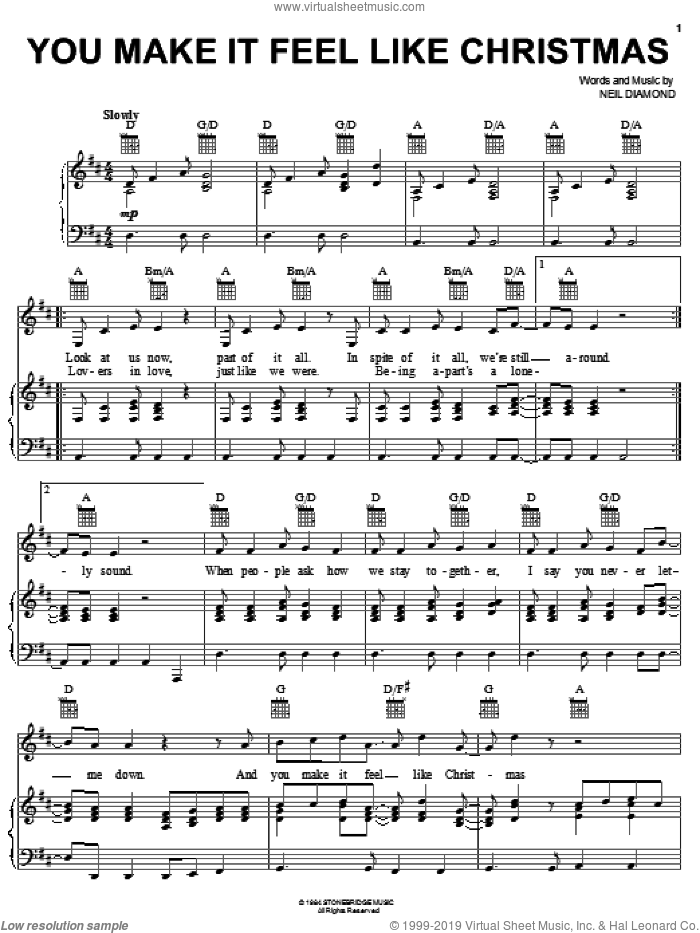 You Make It Feel Like Christmas sheet music for voice, piano or guitar