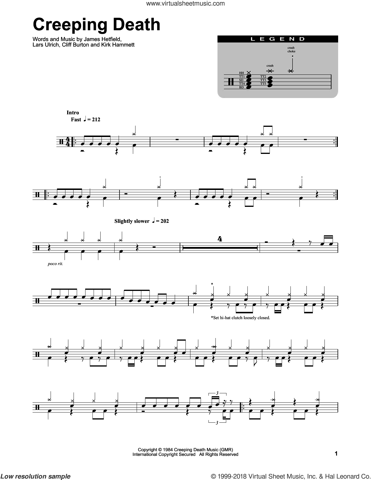 Invisible Kid sheet music for drums (PDF)
