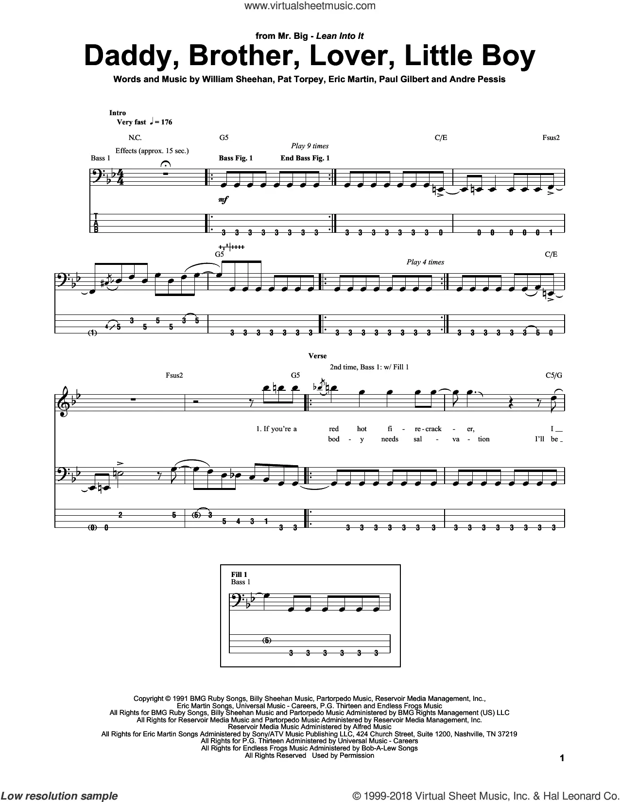 Mr-Big Sheet Music to download and print